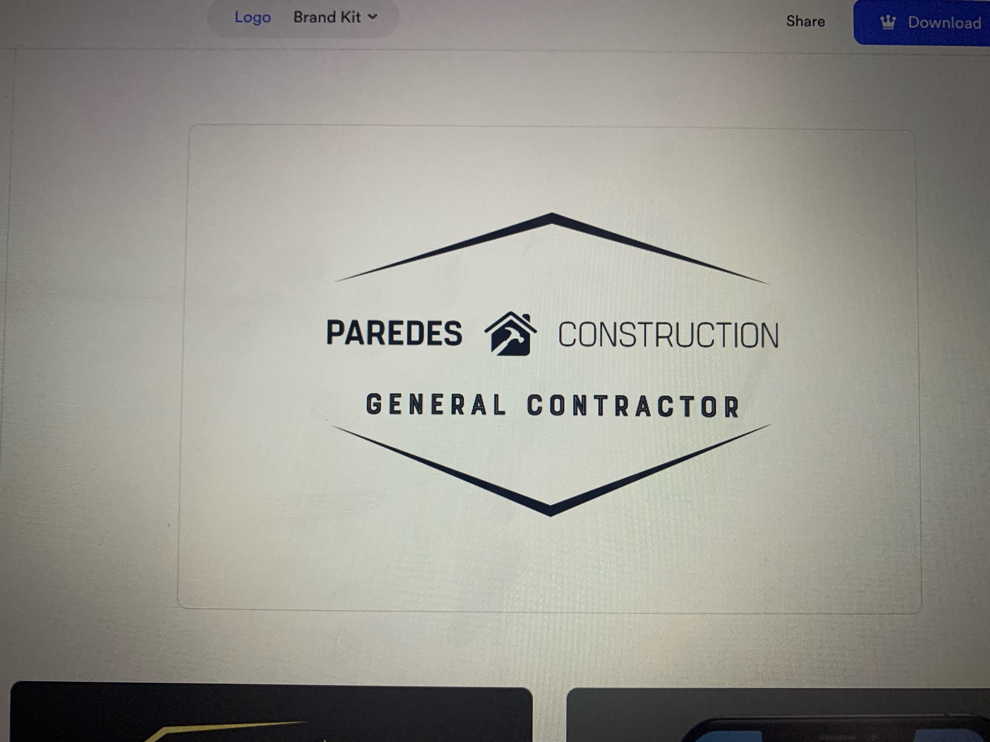 Paredes Construction Logo