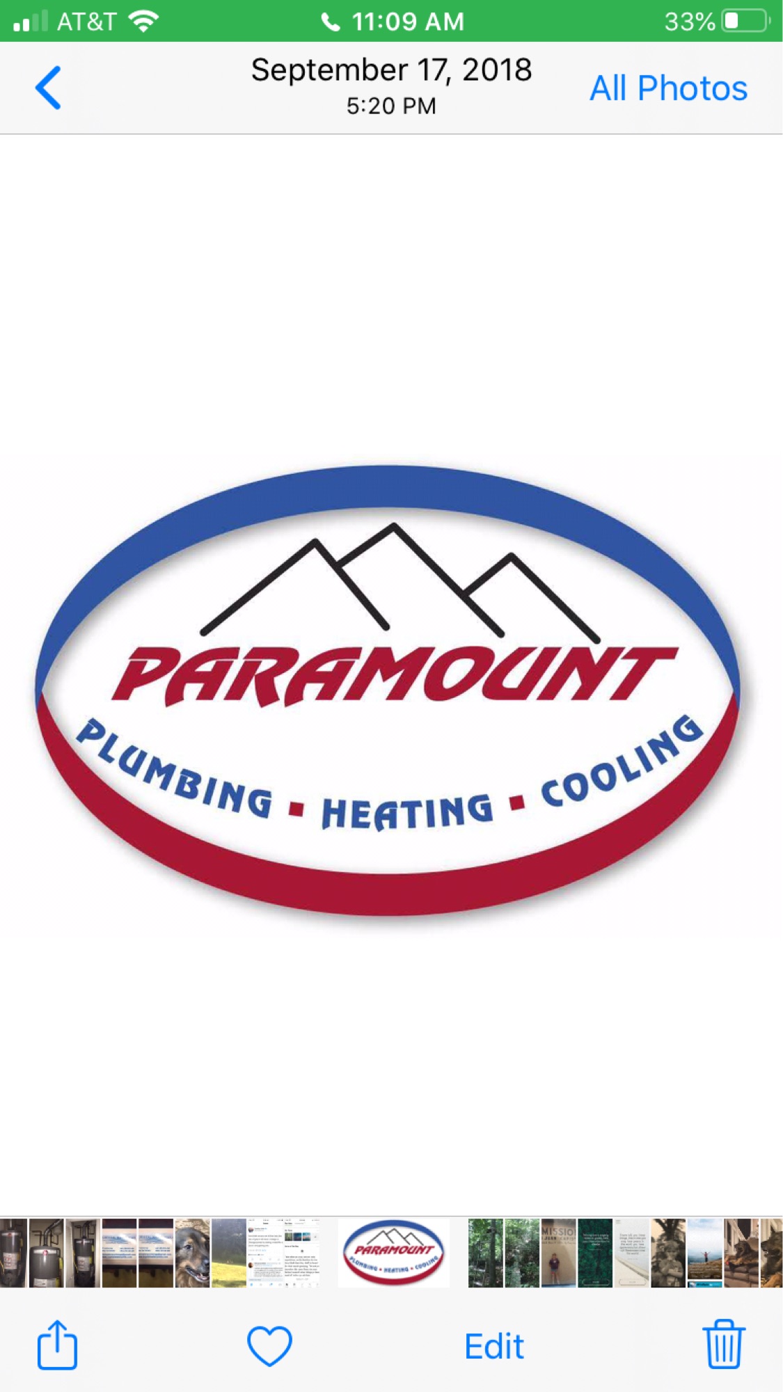 Paramount Plumbing Heating Cooling Logo