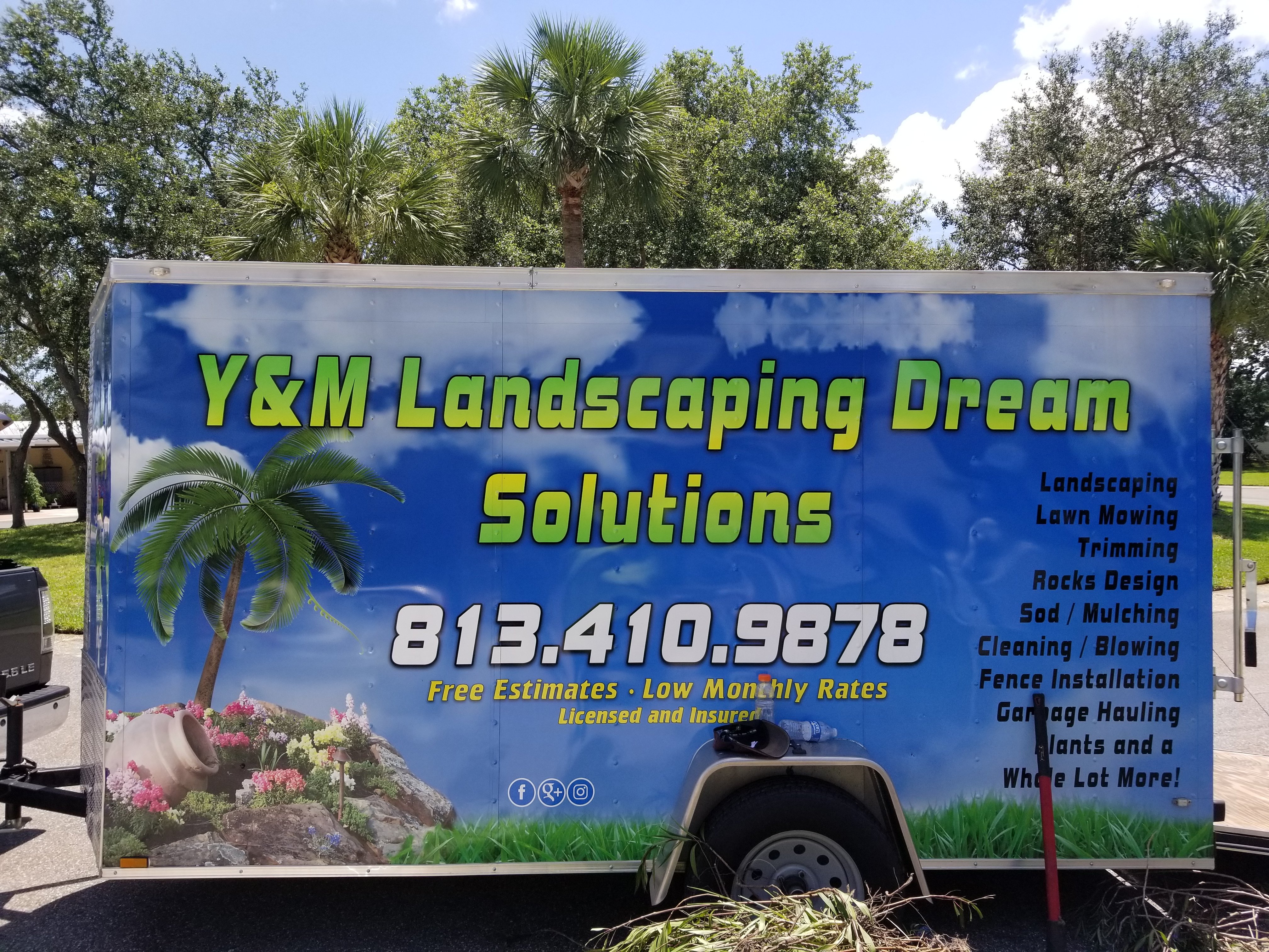 Y & M Landscaping Dream Solutions Logo