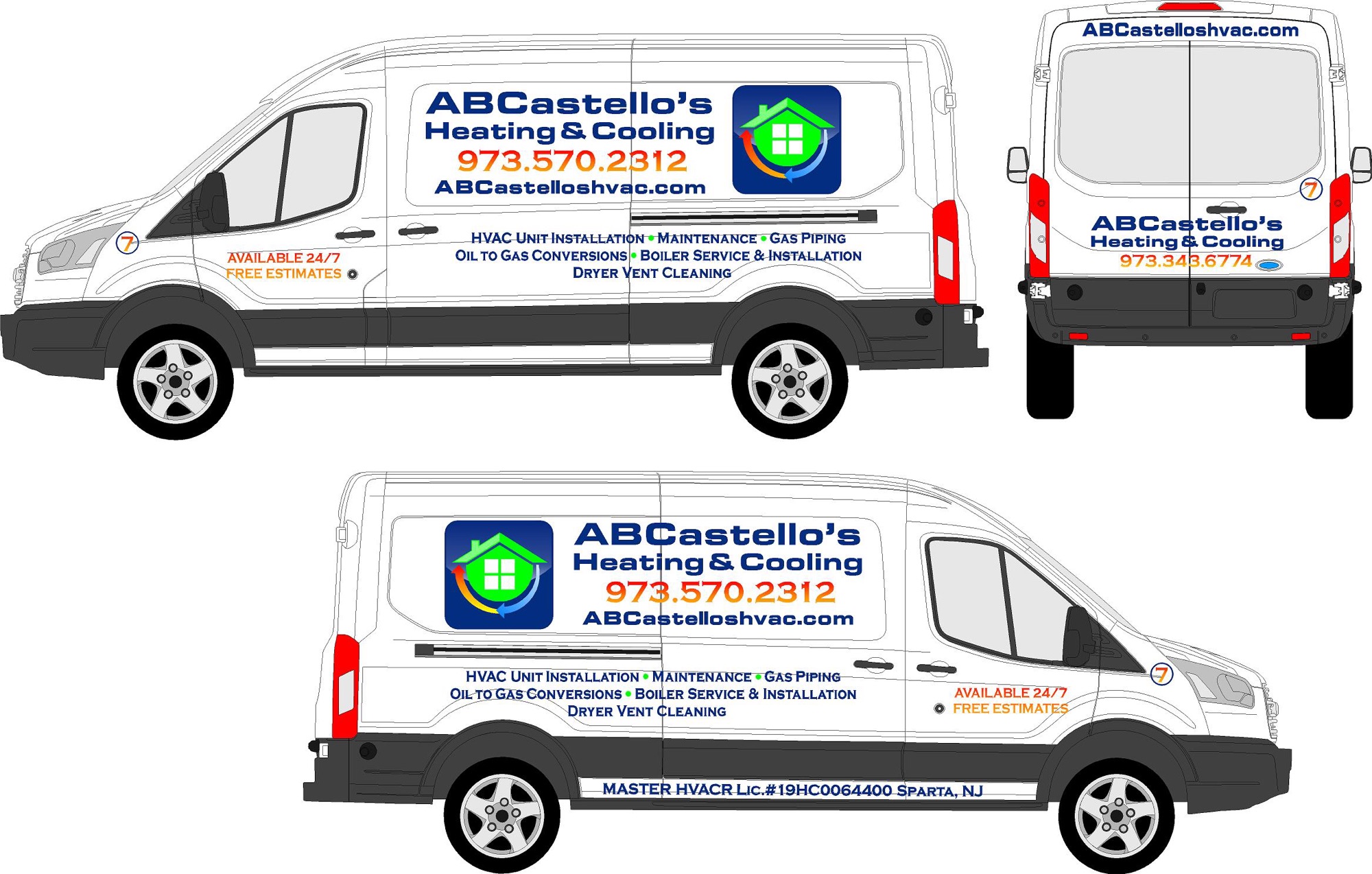 ABCastello's Heating and Cooling Logo