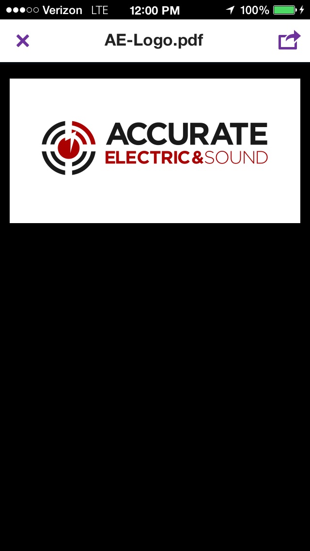 Accurate Electric and Sound Logo