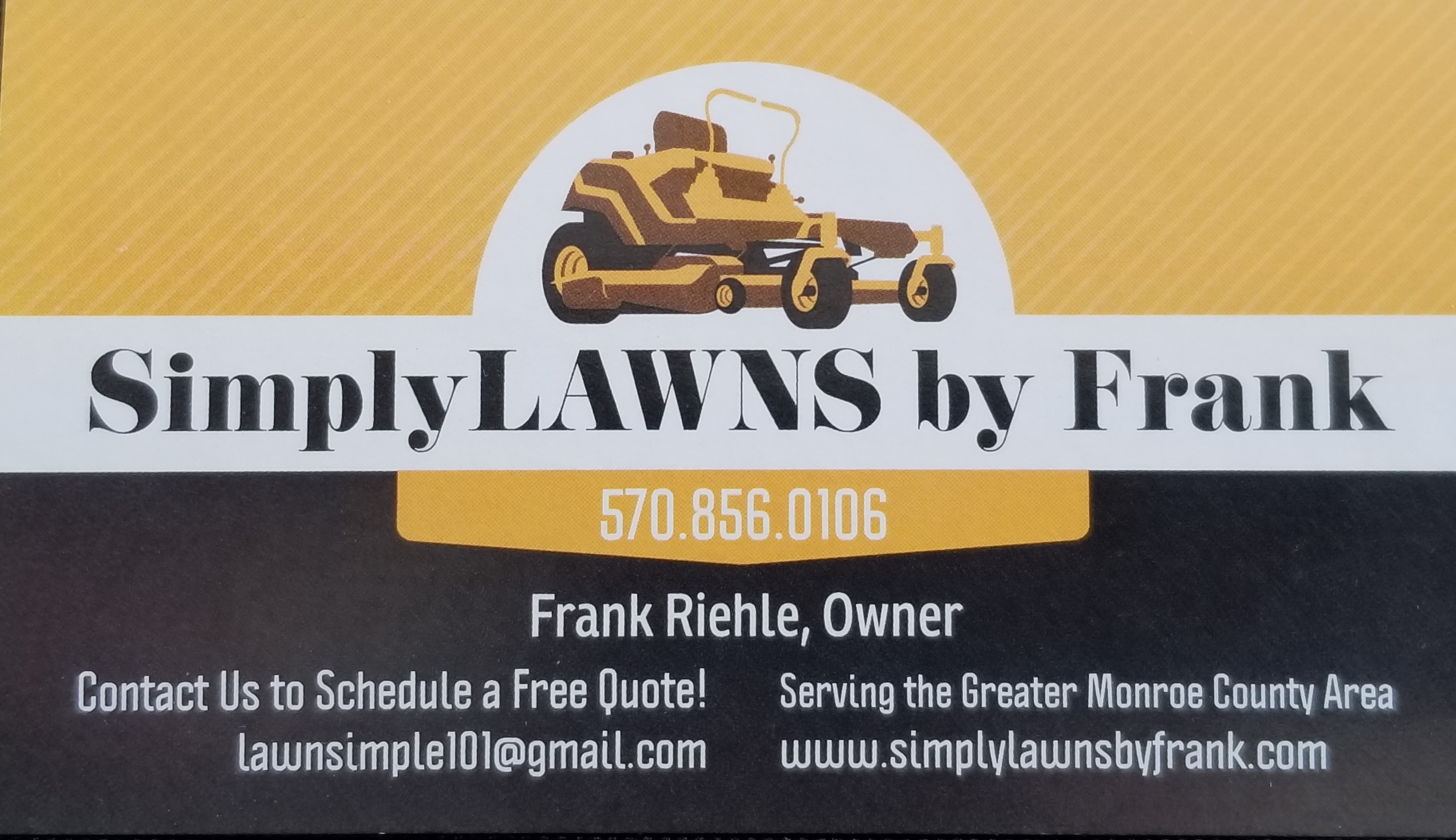 Simply Lawns by Frank Logo