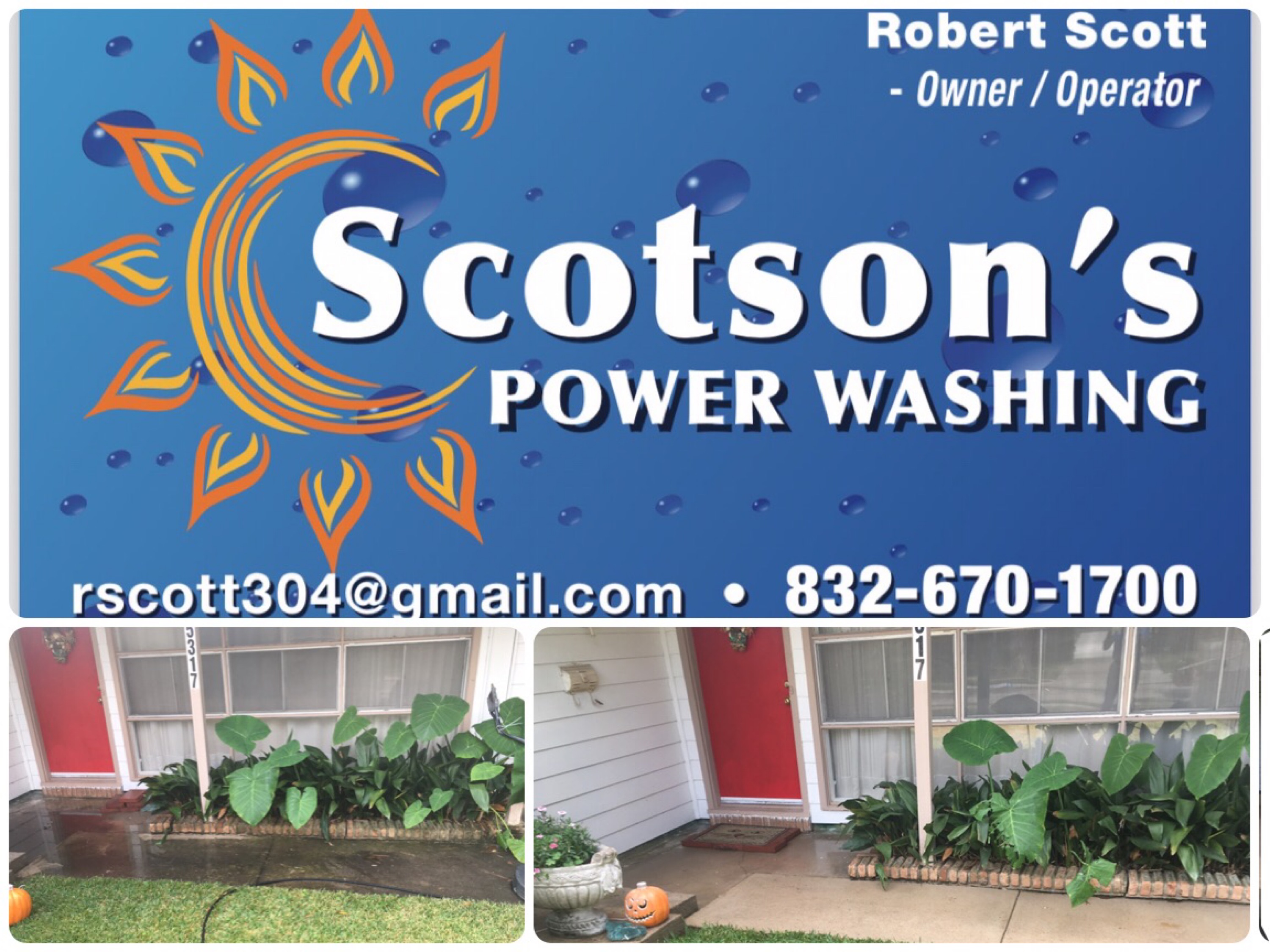 Scotson's Power Washing Logo