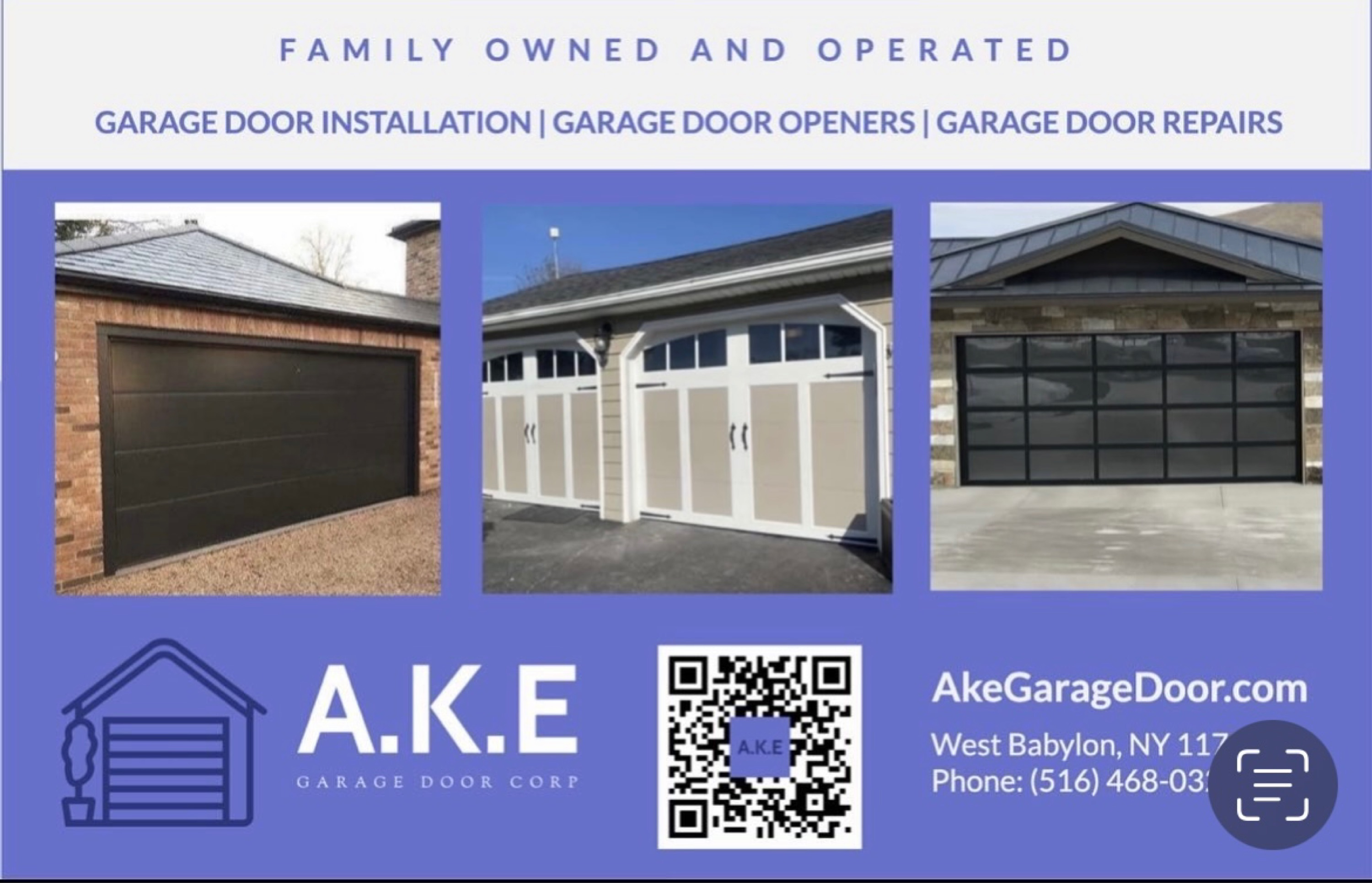 AKE Garage Door Logo