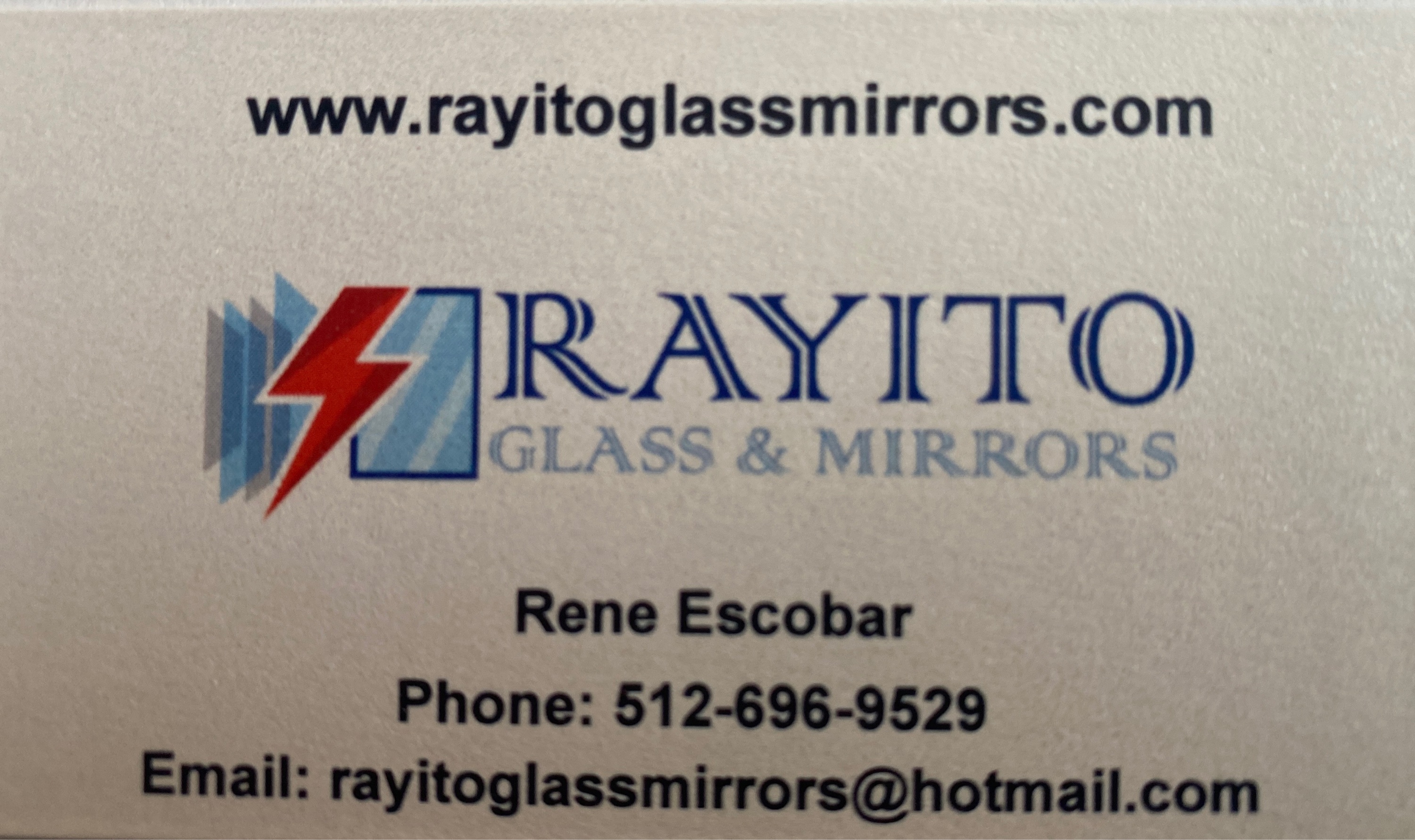 Rayito Glass and Mirrors Logo
