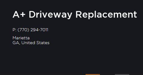 A+ Driveway Replacement Logo
