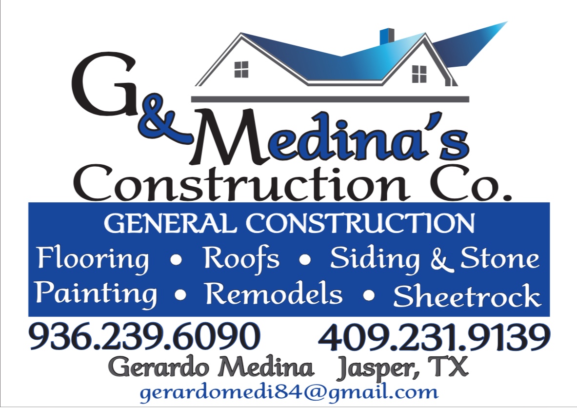 Medina's Construction Logo