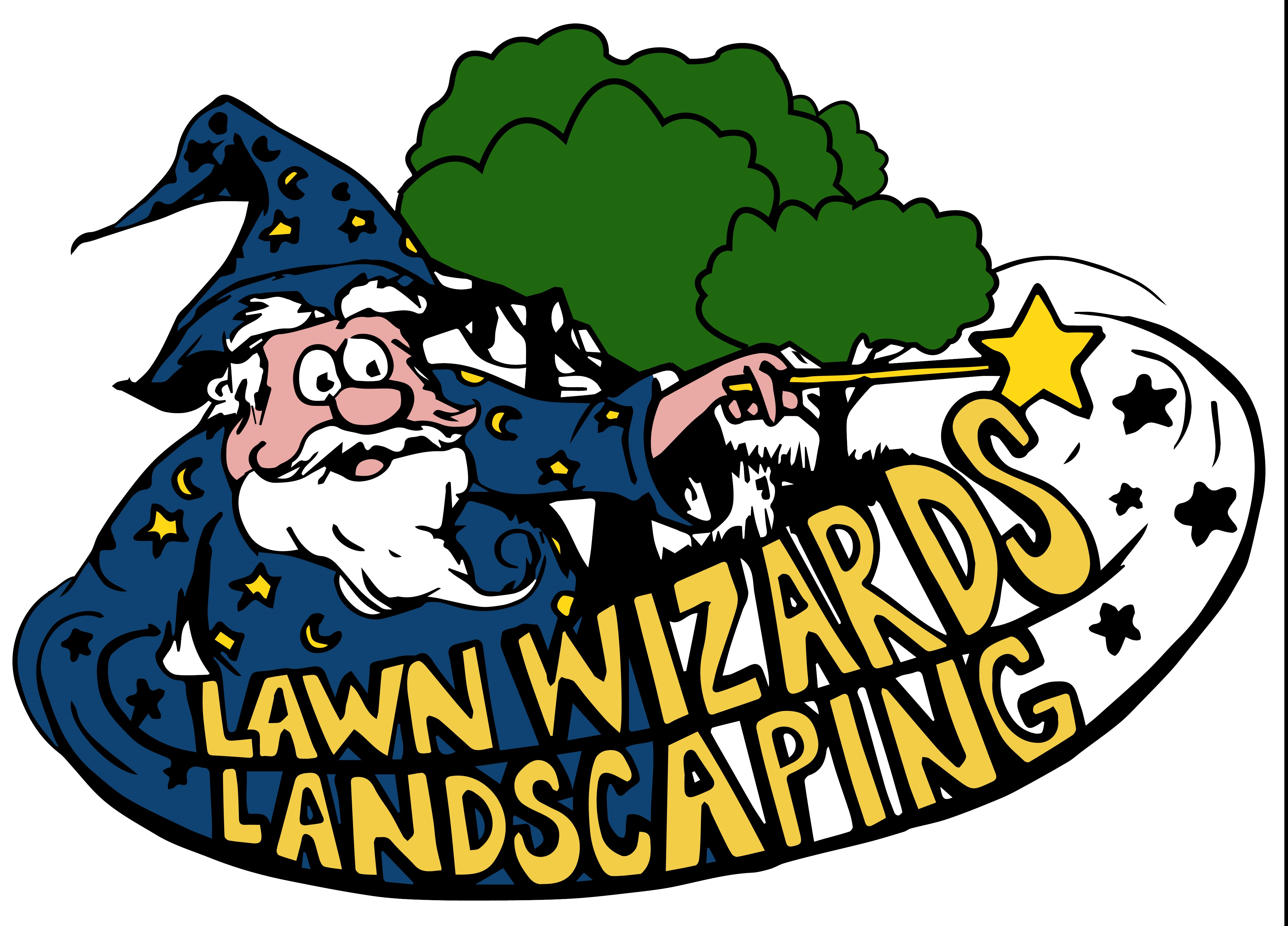 The Lawn Wizards Landscaping Logo