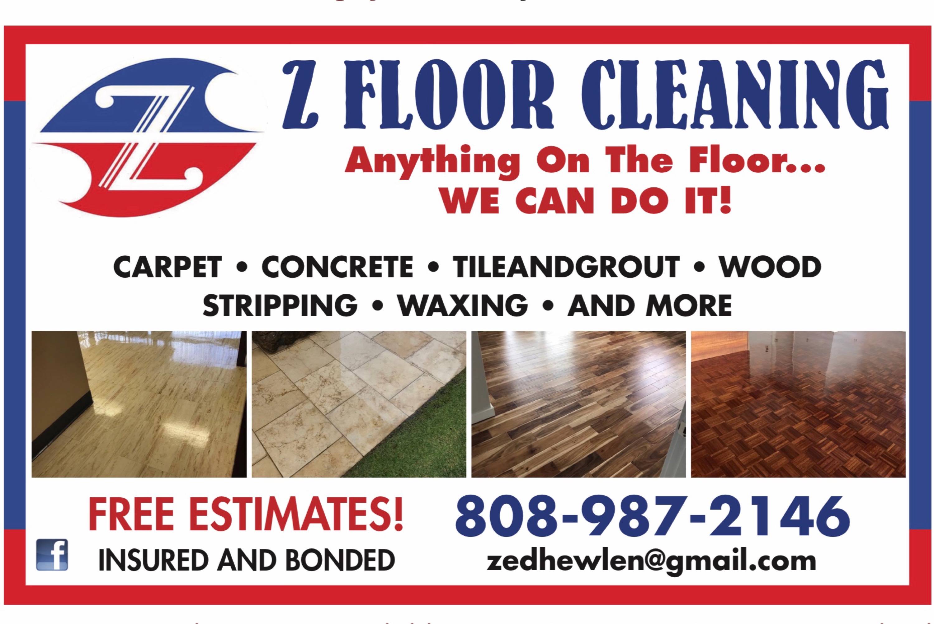 Z Floor Cleaning, LLC, Whirlaway Systems of Hawaii Logo
