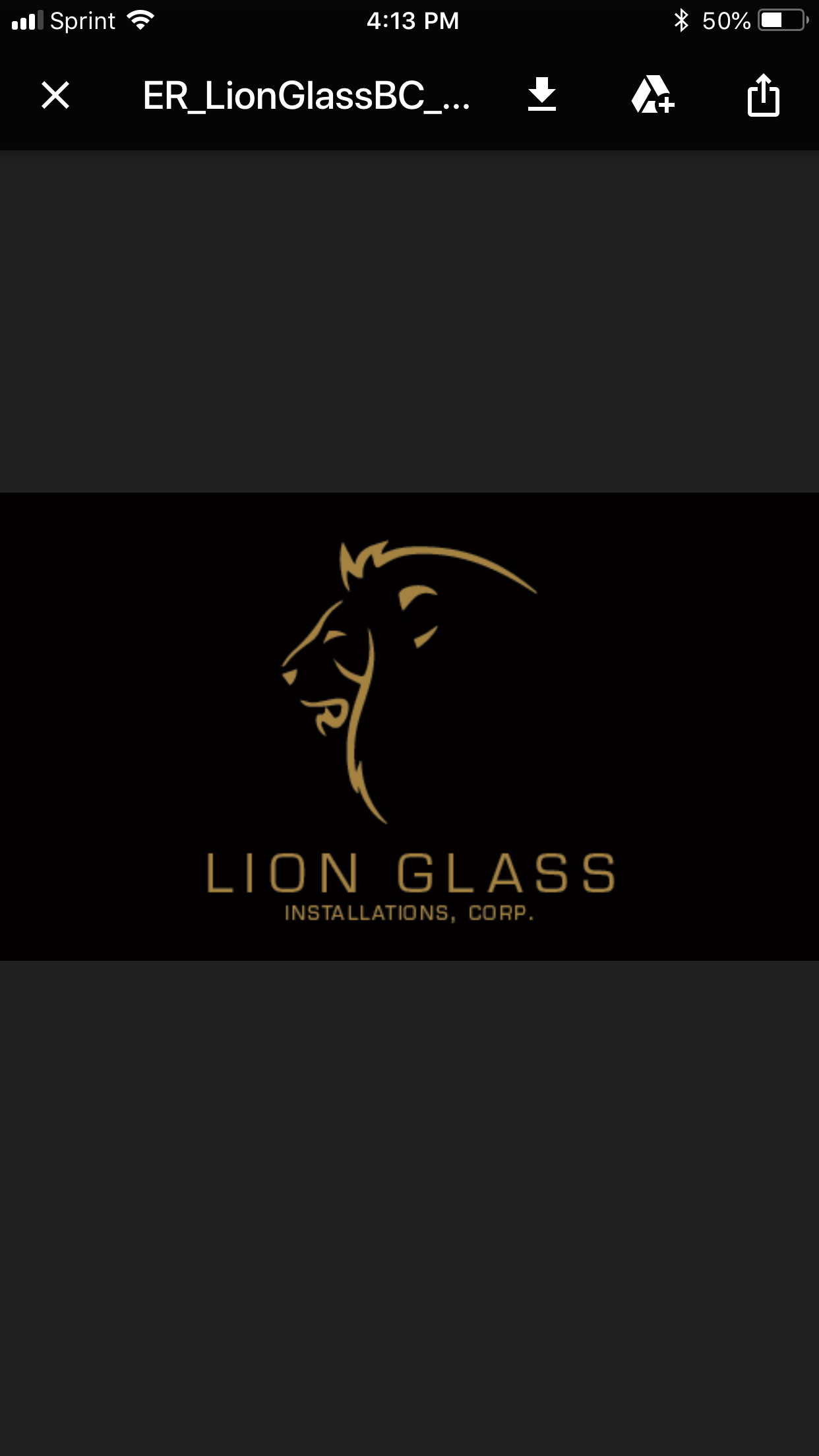 Lion Glass Installations, Corp. Logo