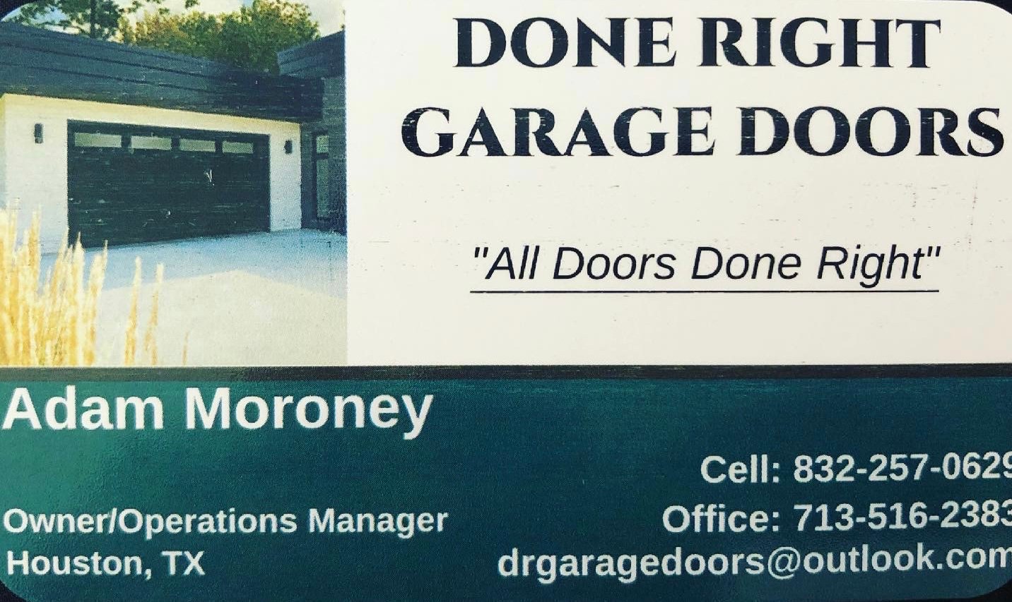 Done Right Garage Doors Logo