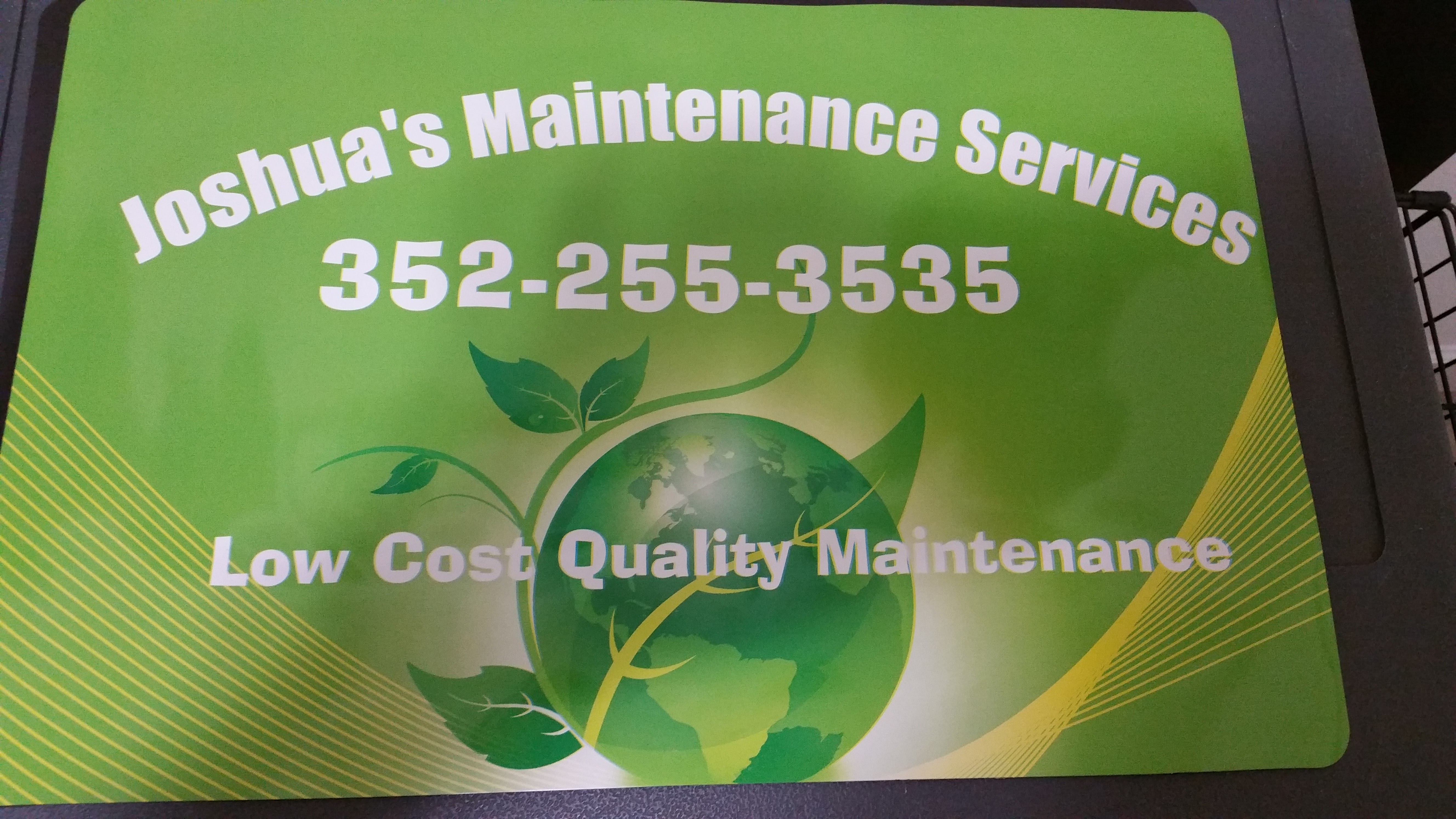 Joshuas Maintenance and Landscaping Logo