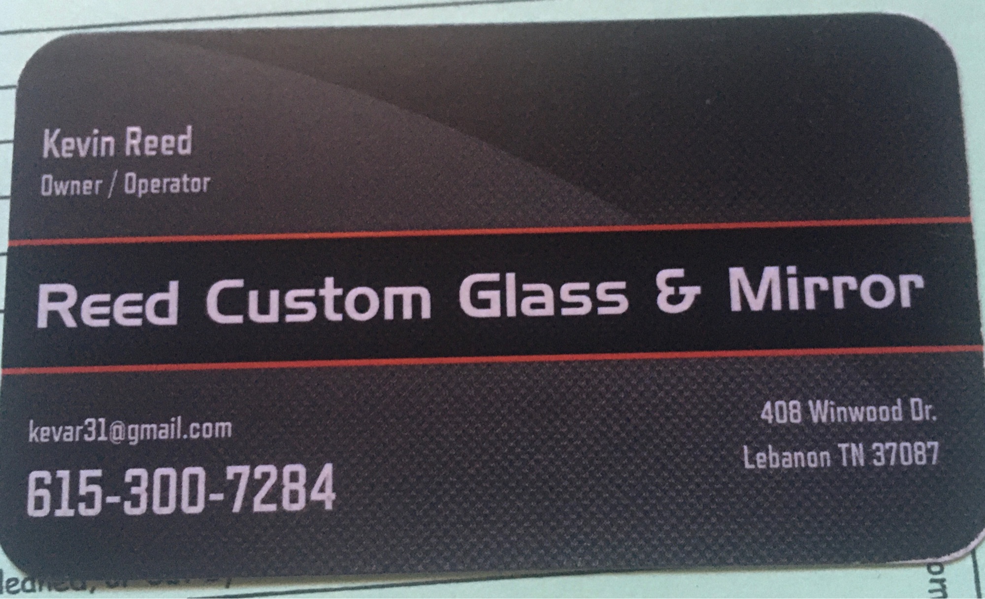 Reed Custom Glass & Mirror Logo