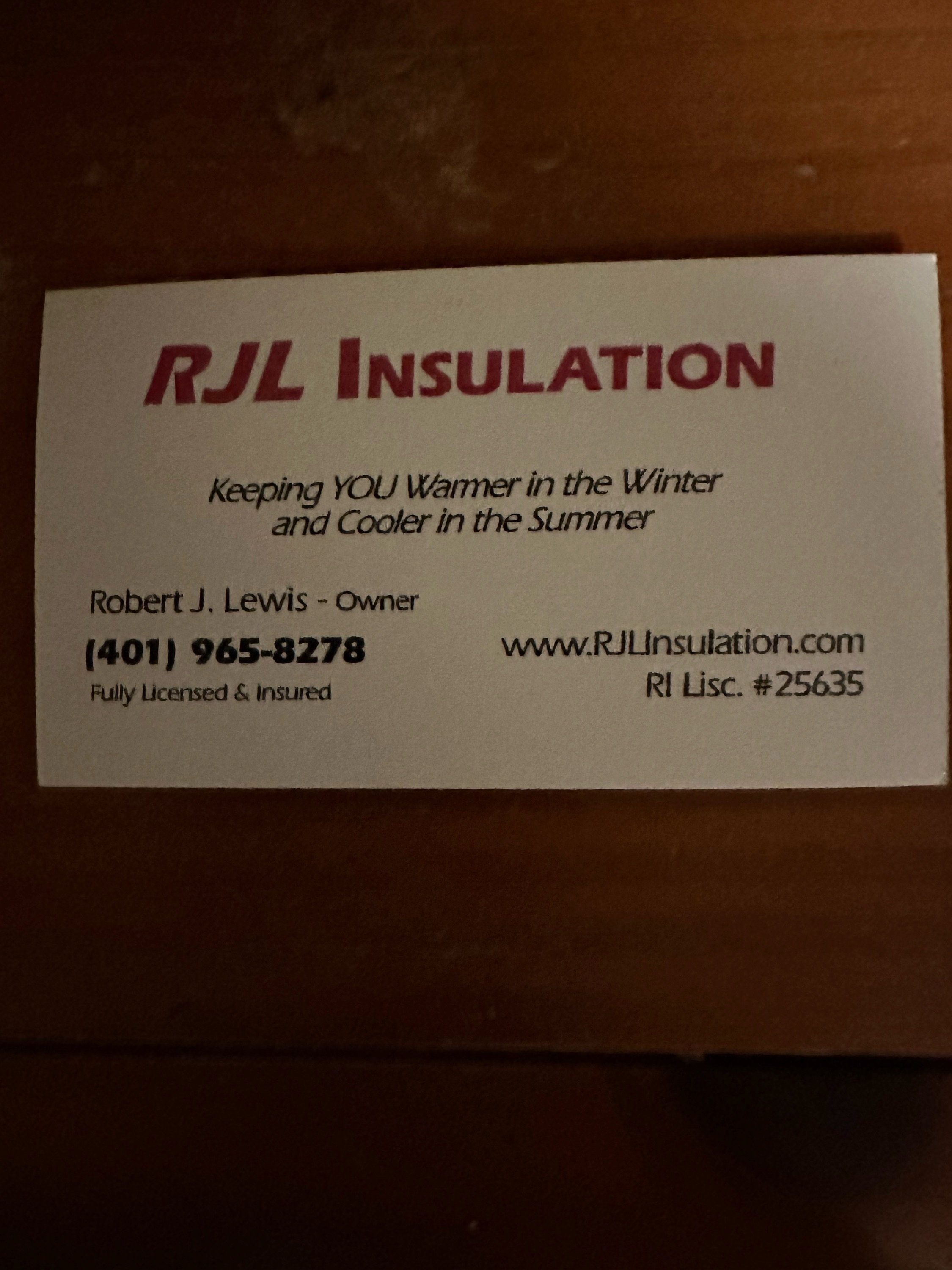 RJL Insulation Logo