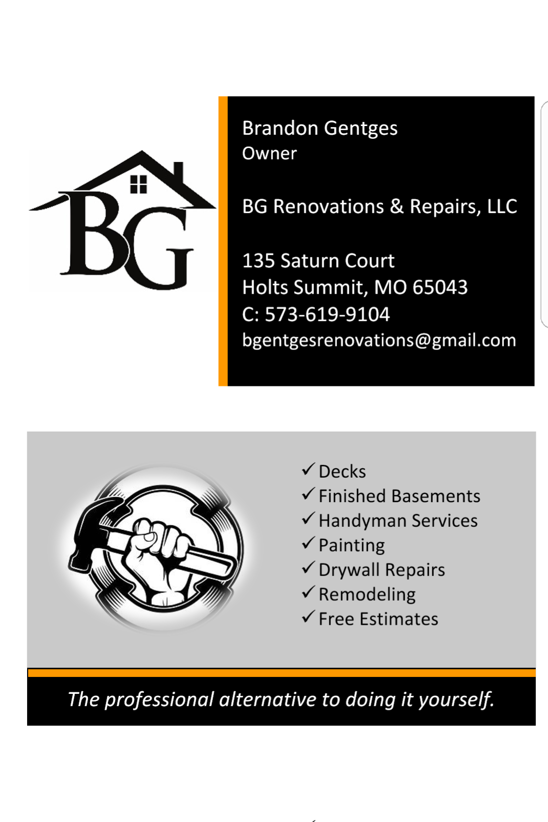 BG Renovations & Repairs, LLC Logo