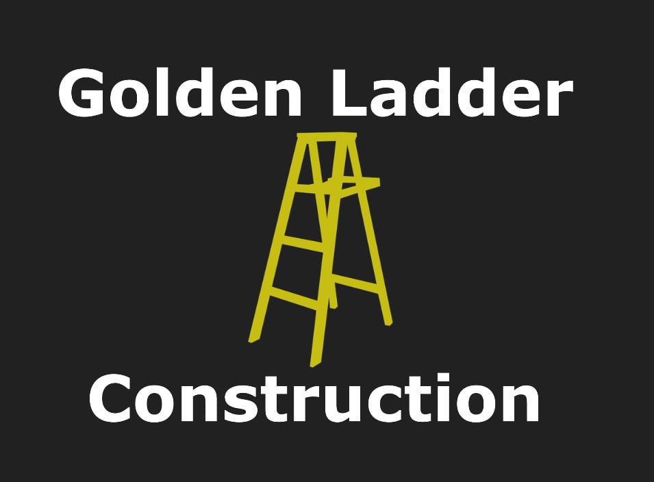 Golden Ladder Construction Logo