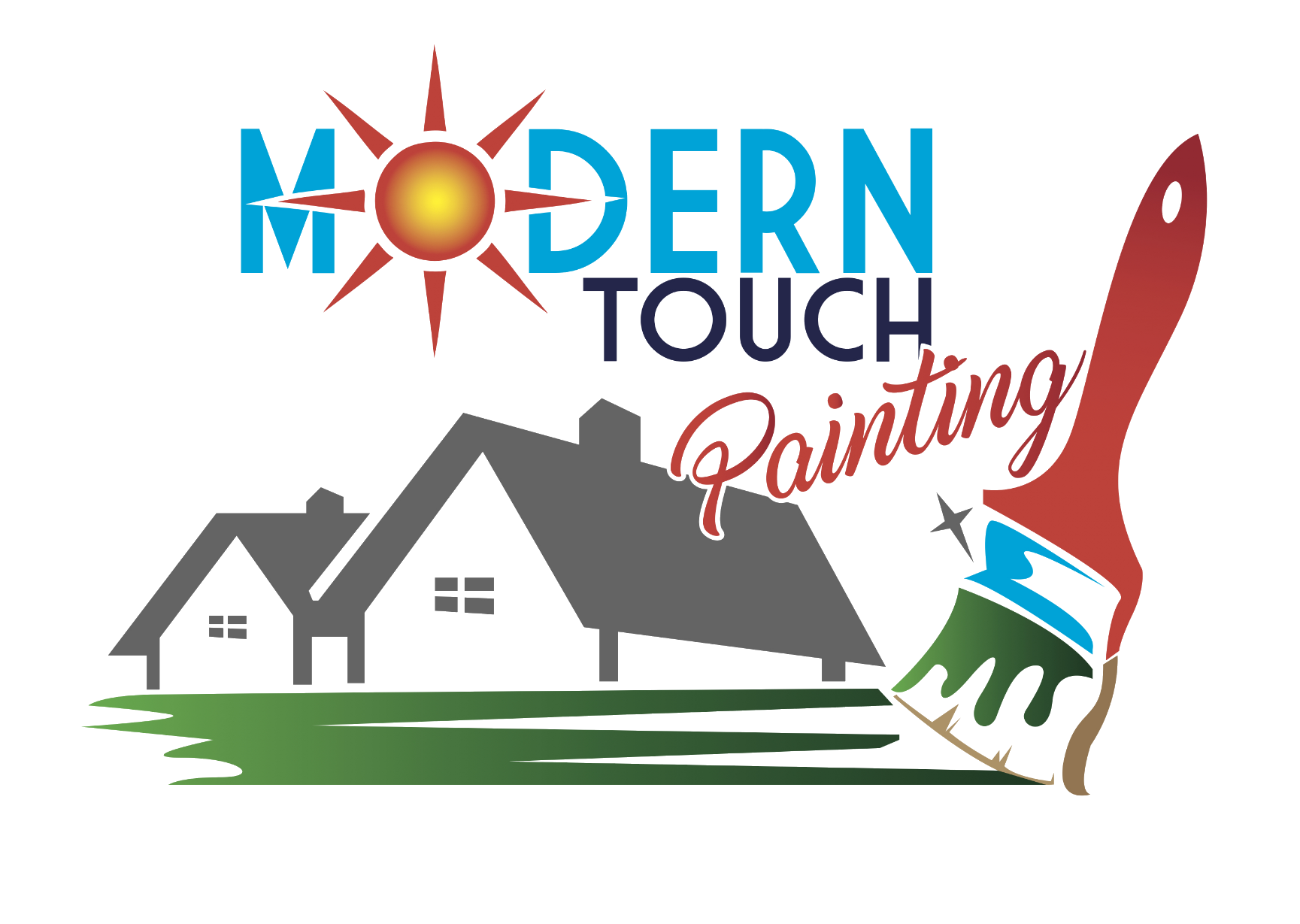 Modern Touch Painting Logo