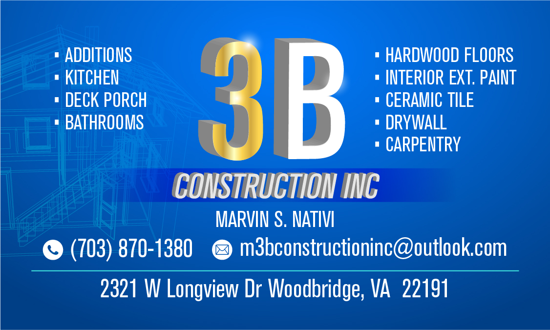 3 B Construction, Inc. Logo