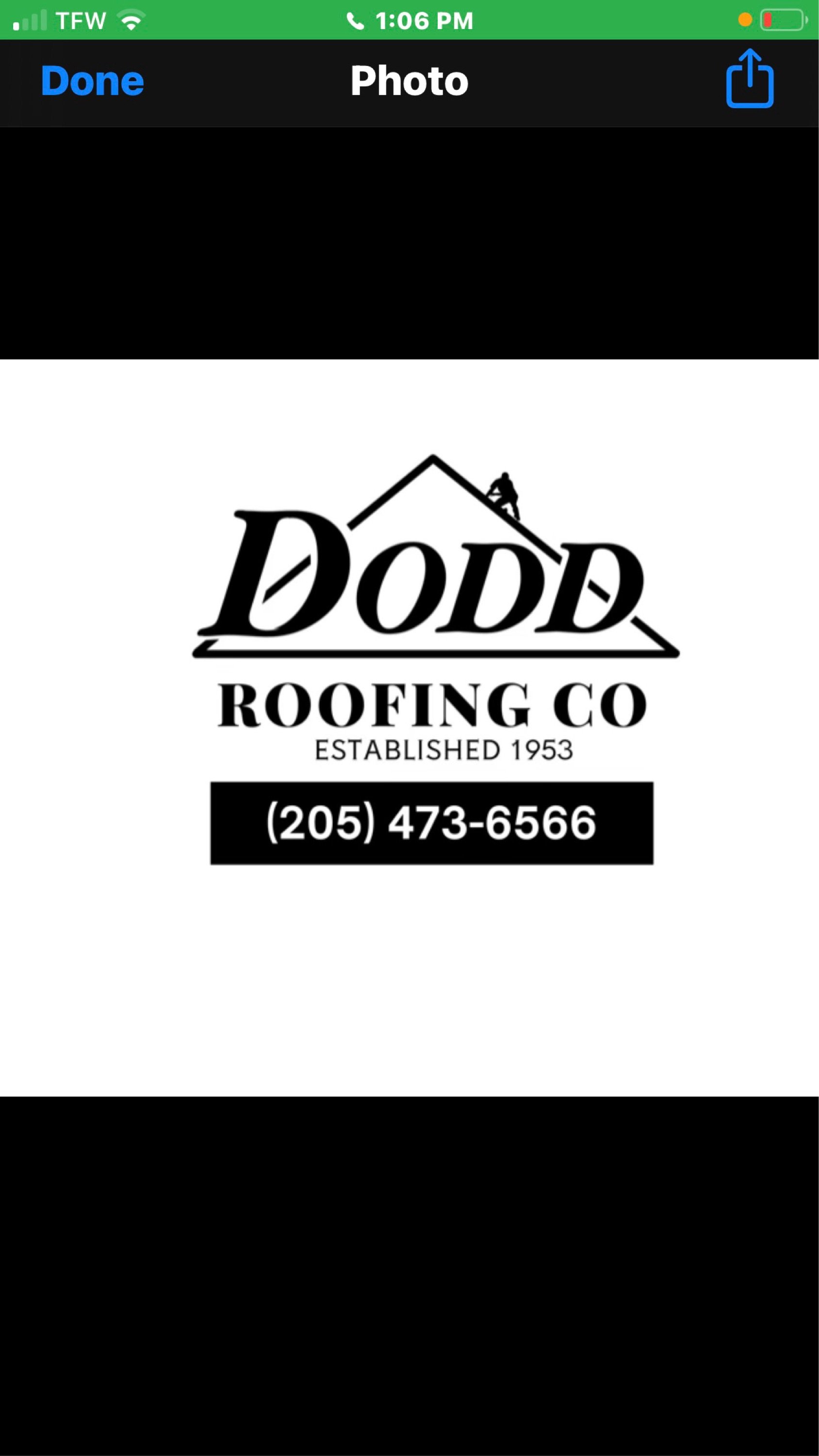 Dodd Roofing Company Logo