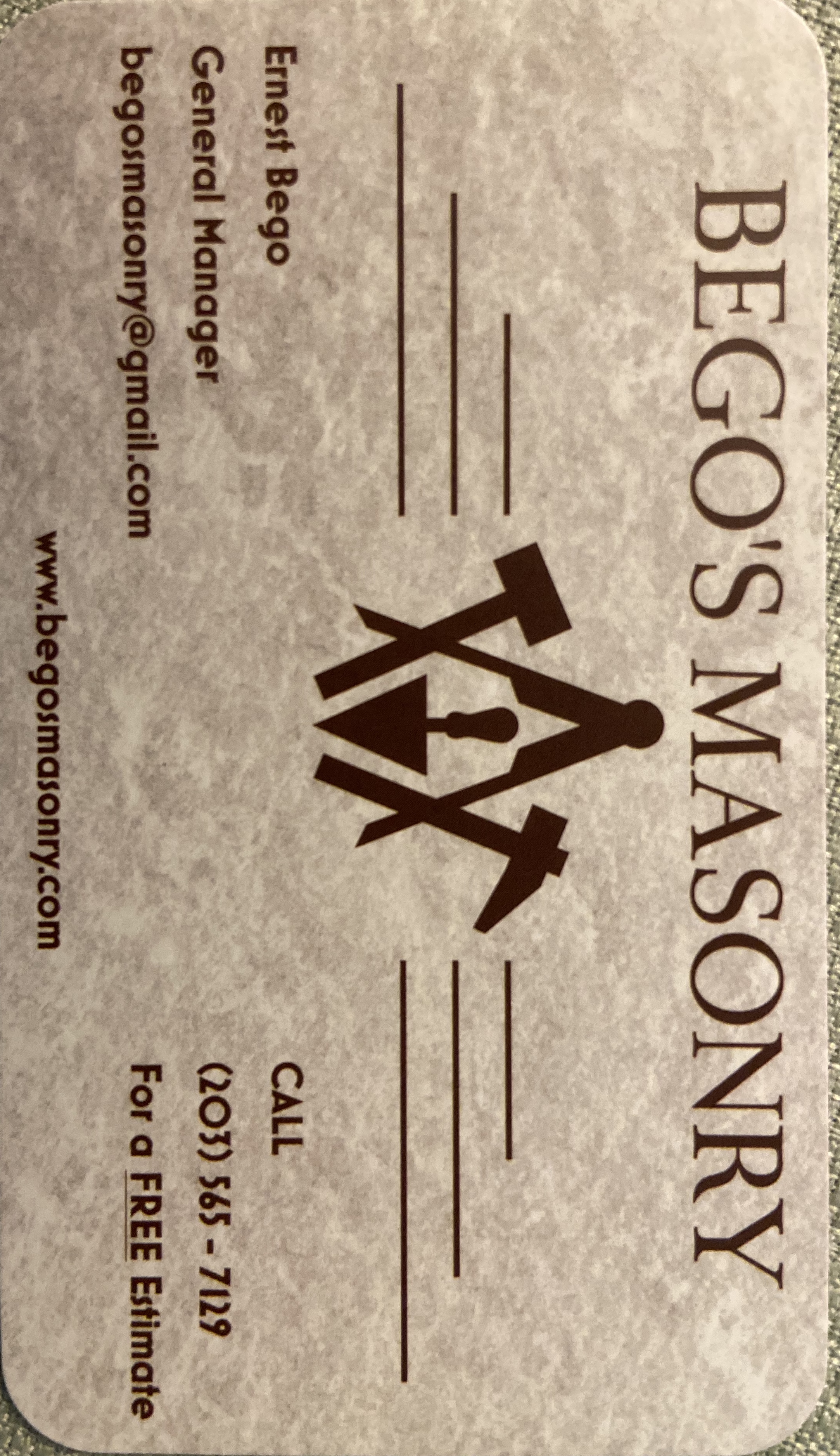 Bego's Masonry, LLC Logo