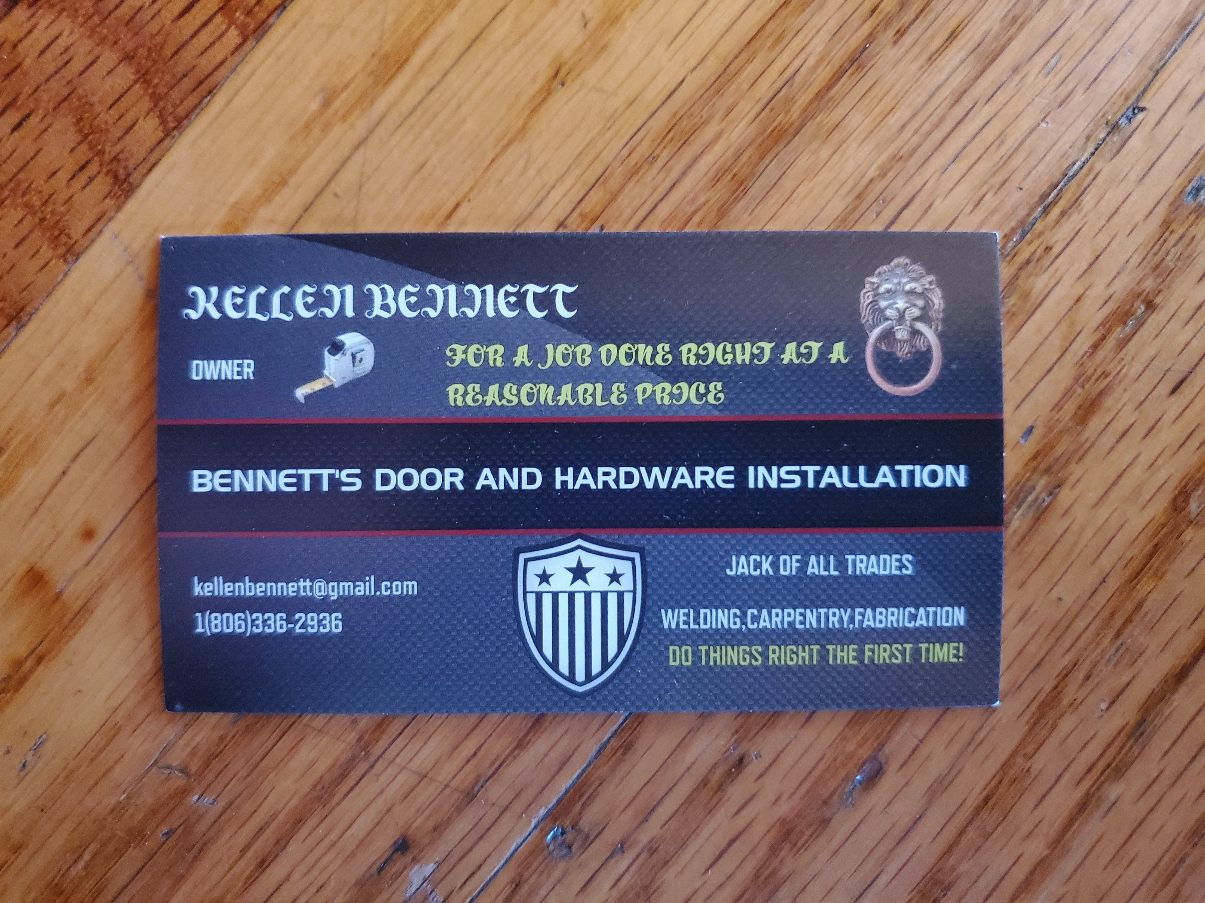 Bennett's Door and Hardware Installation Logo