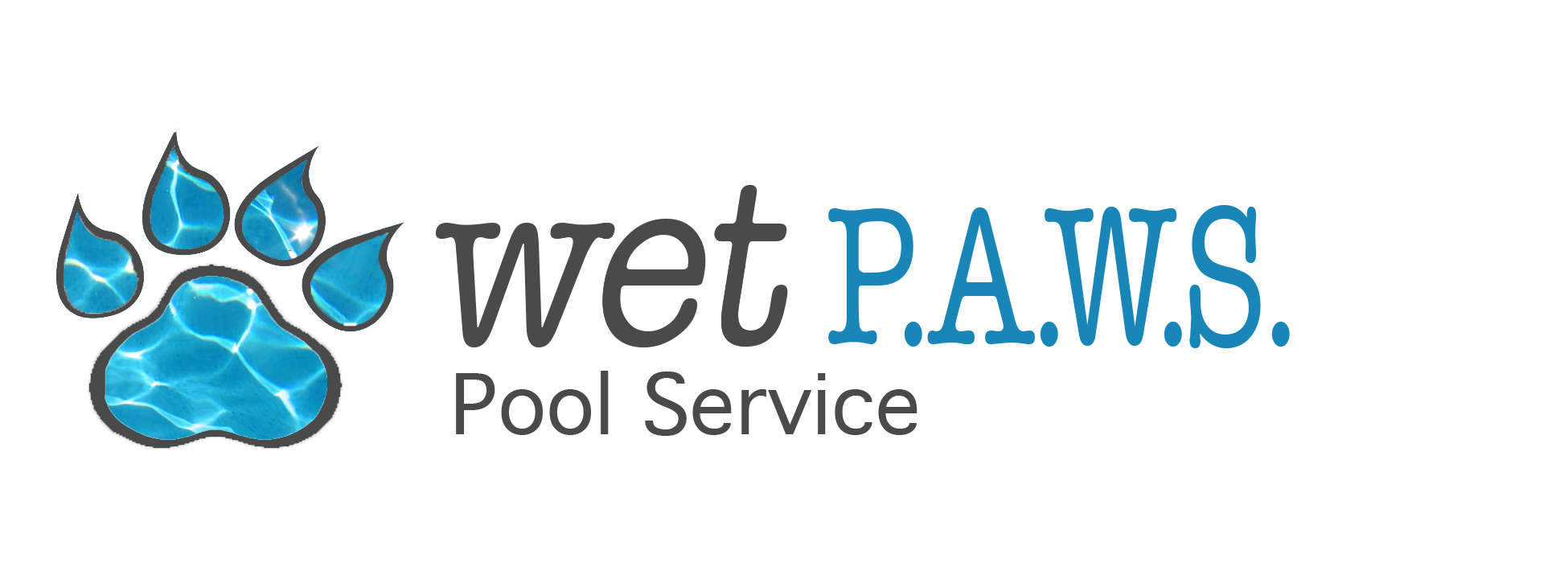 Wet PAWS Pool Service Logo
