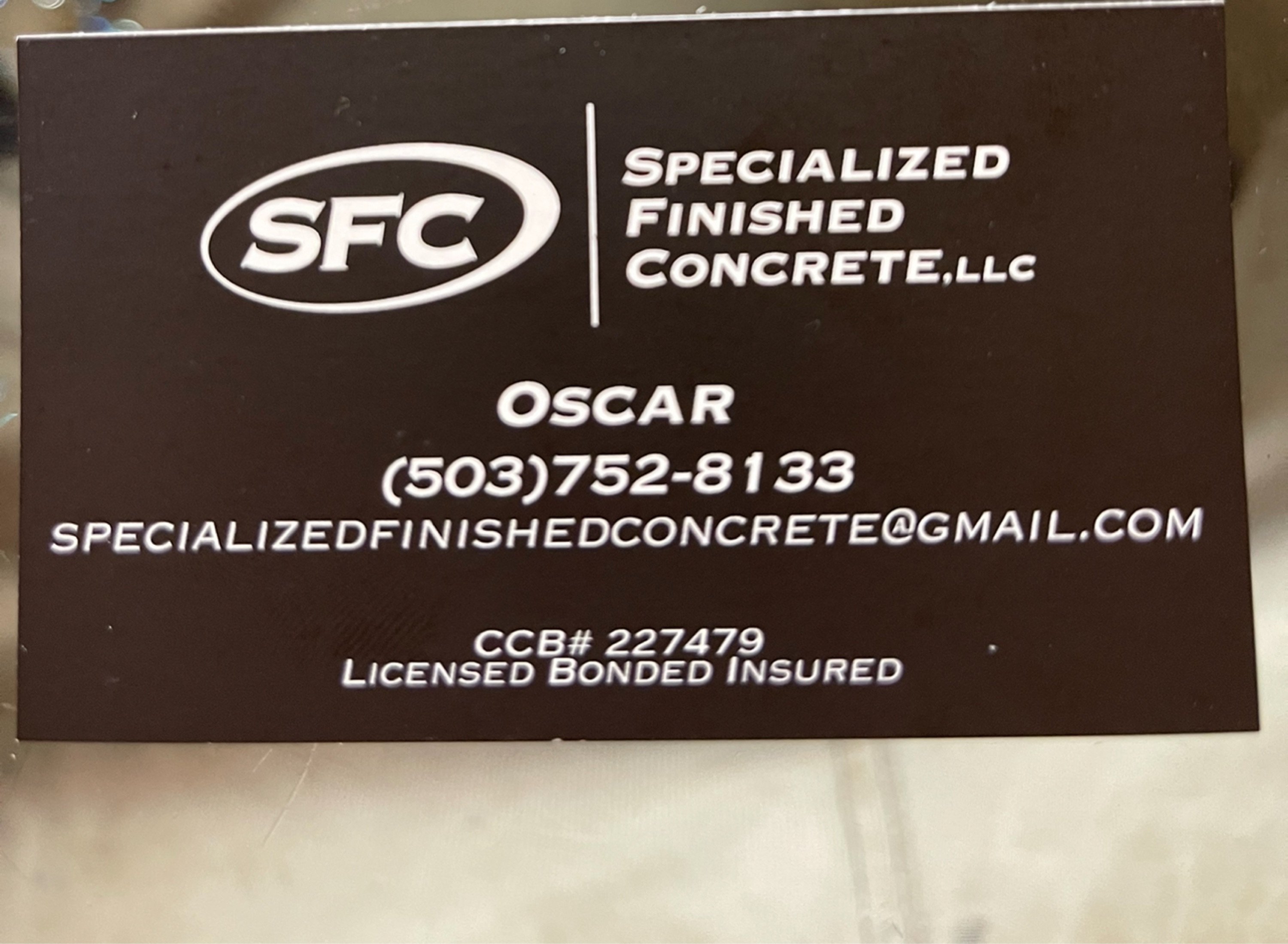 Specialized Finished Concrete, LLC Logo