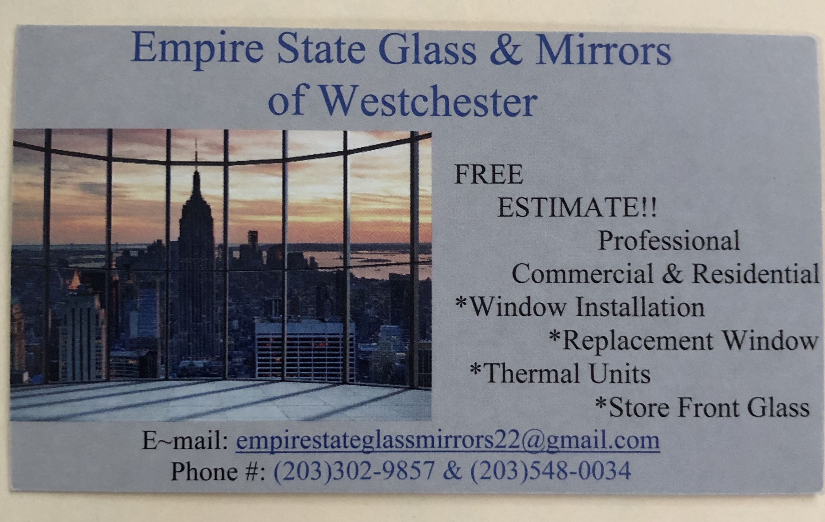 Empire State Glass Mirrors of Westchester Logo