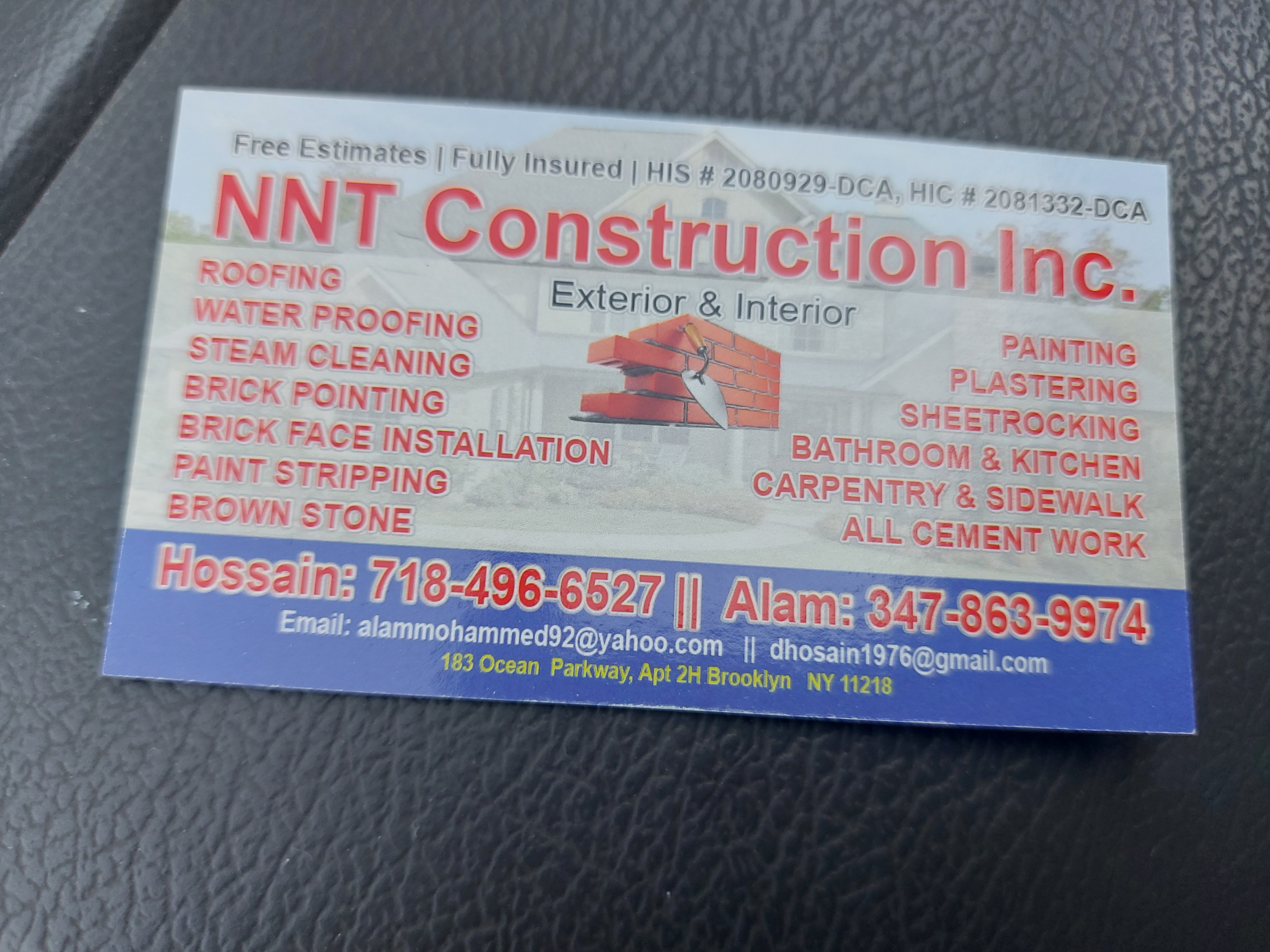 NNT Construction, Inc Logo
