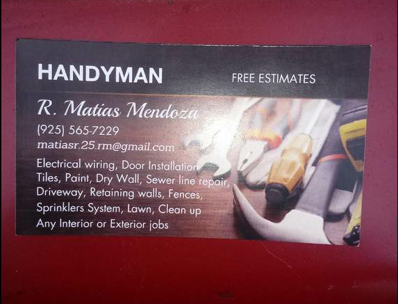 R Matias Mendoza Handyman Service- Unlicensed Contractor Logo