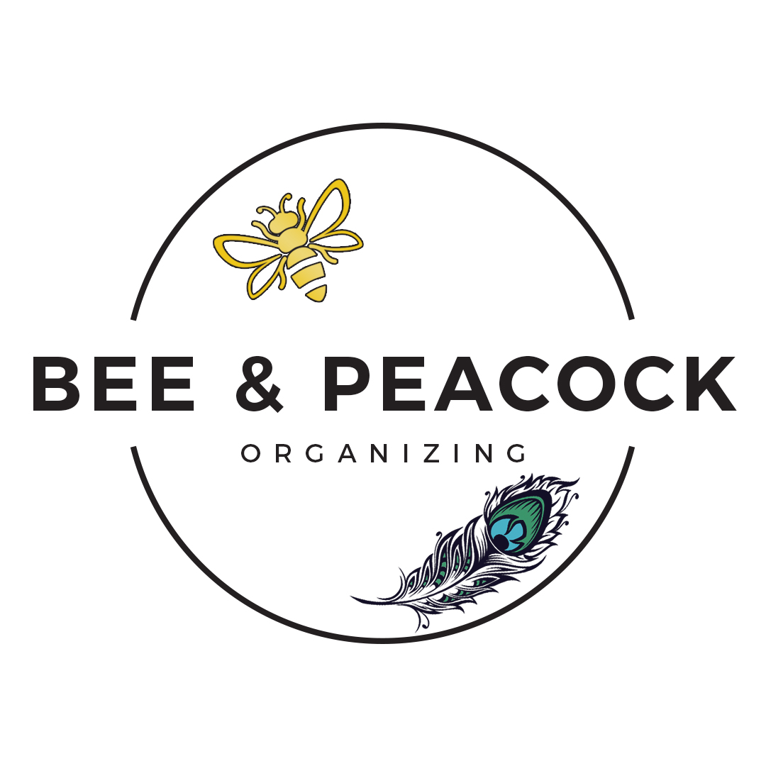 Bee and Peacock Organizing Logo