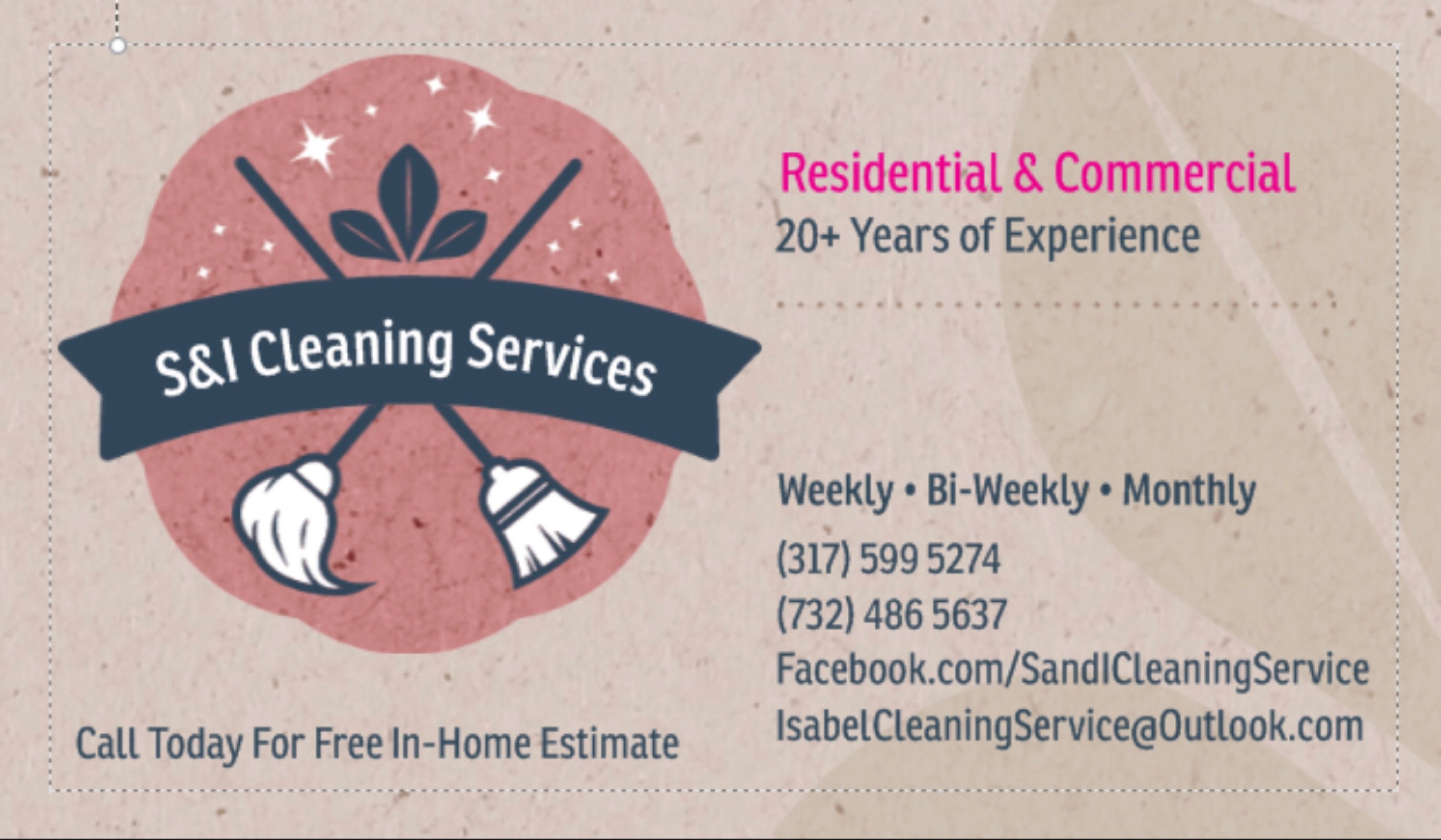S and I Cleaning Services Logo