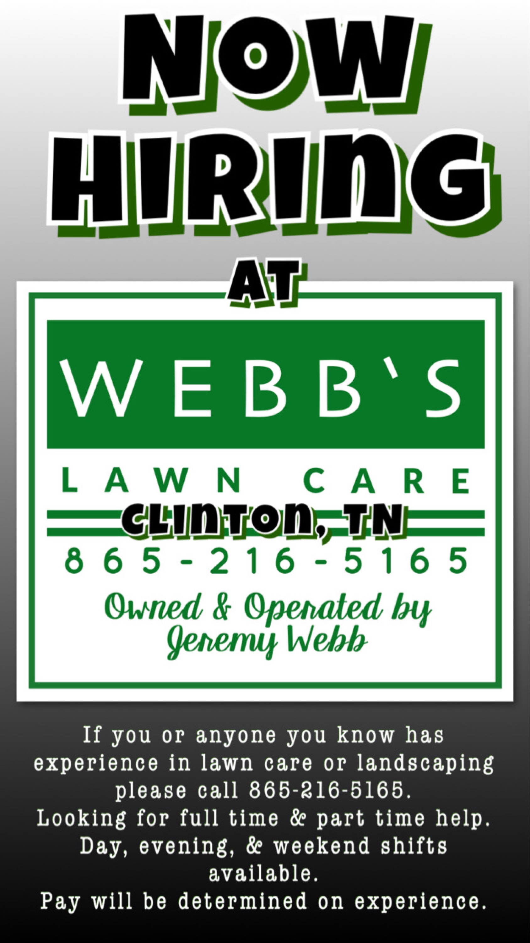 Webb's Lawn Care Logo