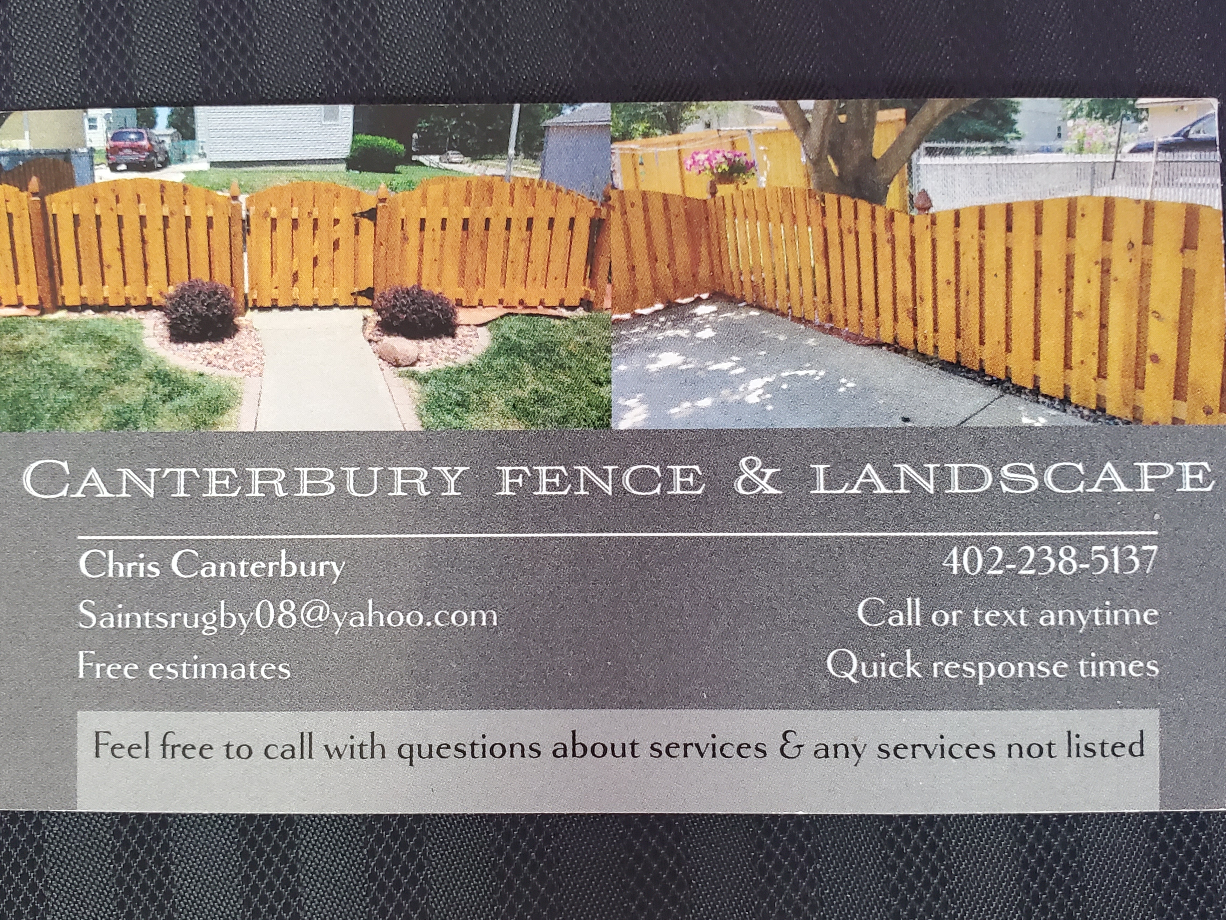 Canterbury Fence and Landscape, Inc. Logo