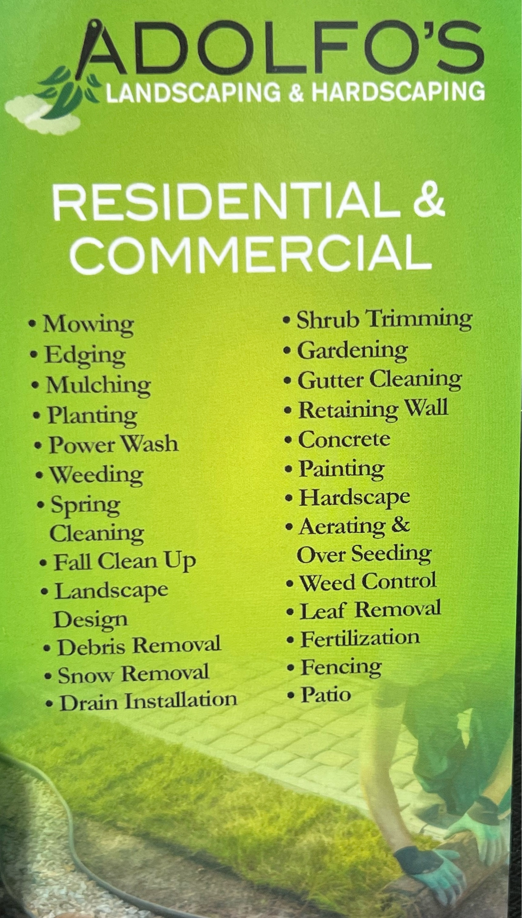 Adolfo's Landscaping and Housecleaning Logo