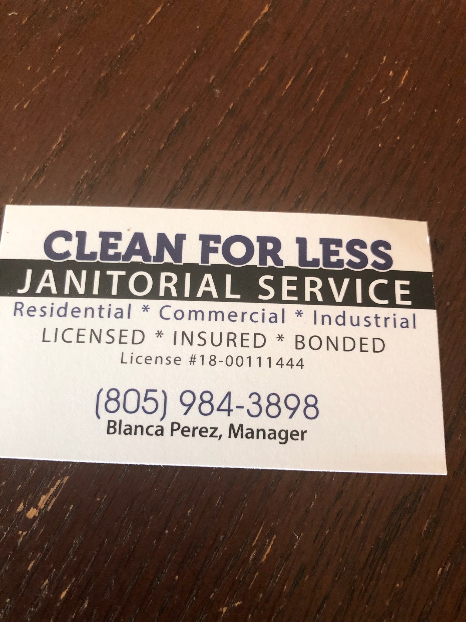 Clean for Less Janitorial Service Logo
