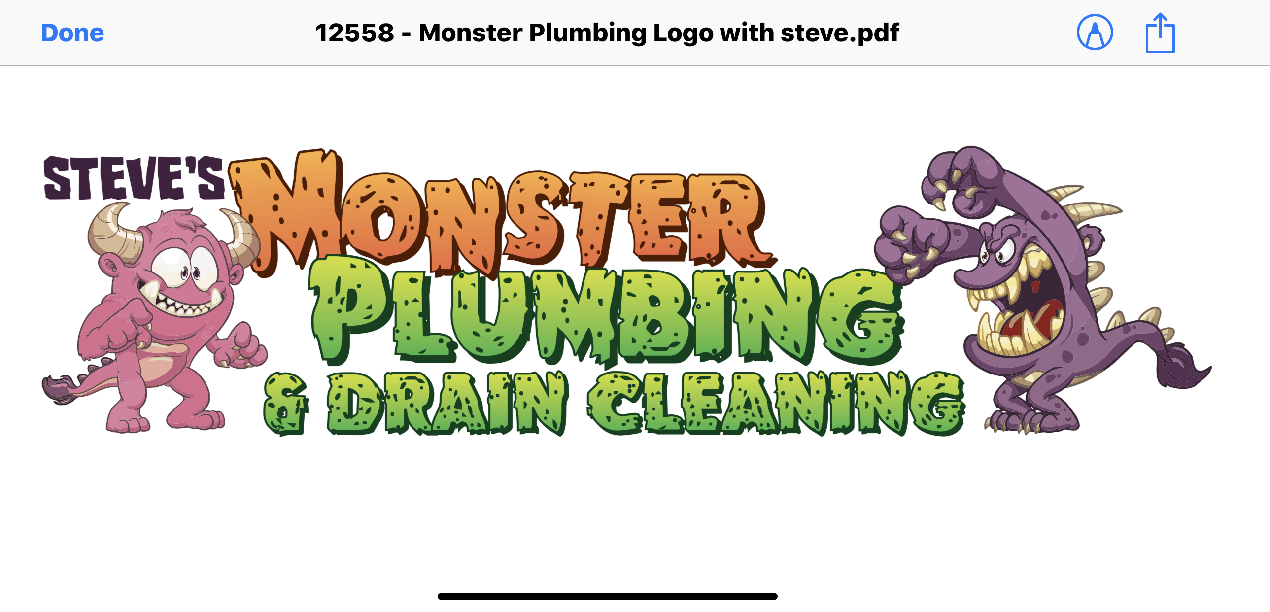 Steve's Monster Plumbing and Drain Cleaning Logo