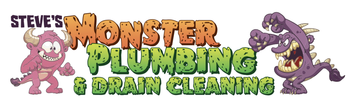 Steve's Monster Plumbing and Drain Cleaning Logo