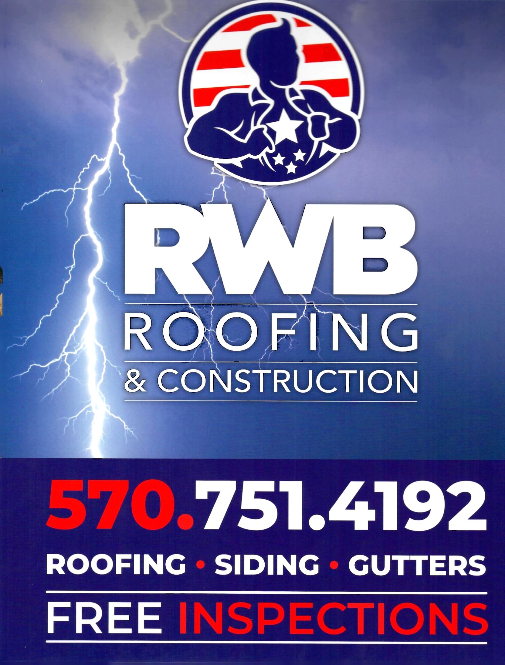 RWB Roofing & Construction, Inc. Logo