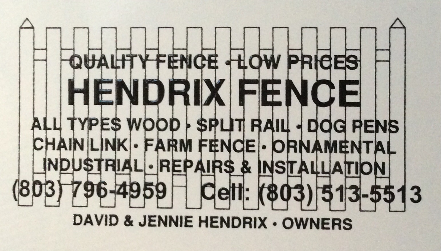 Hendrix Fence Logo