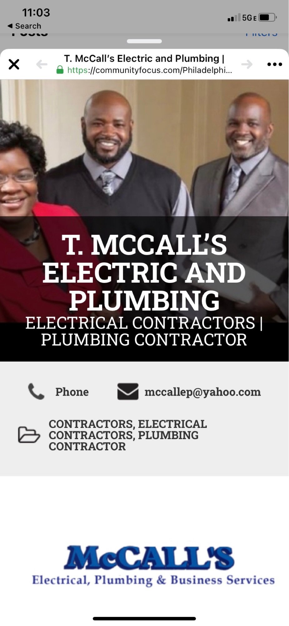 T McCall's Electric and Plumbing Logo