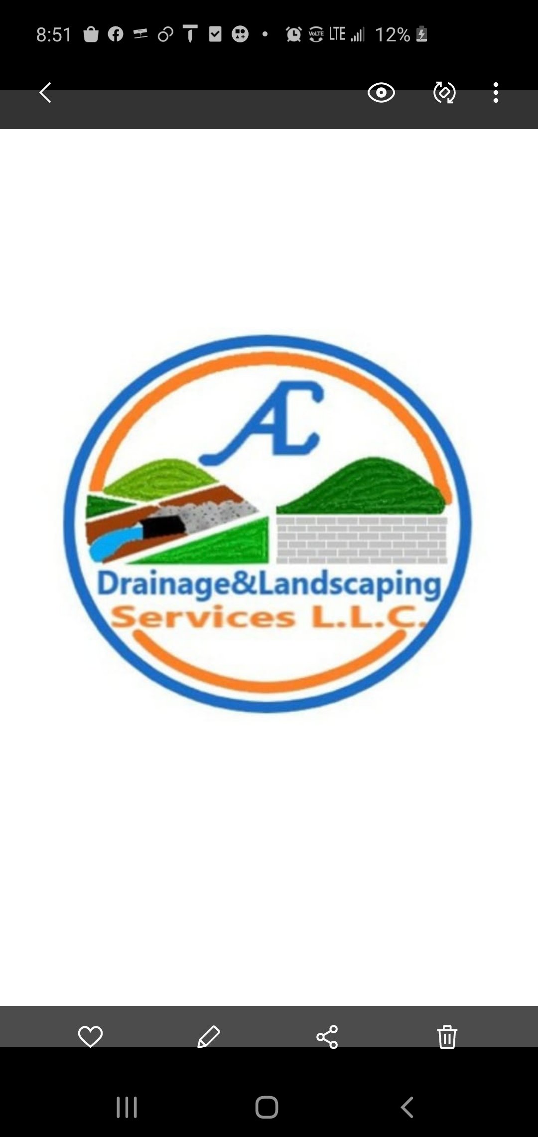 AC Drainage & Landscaping Service Logo