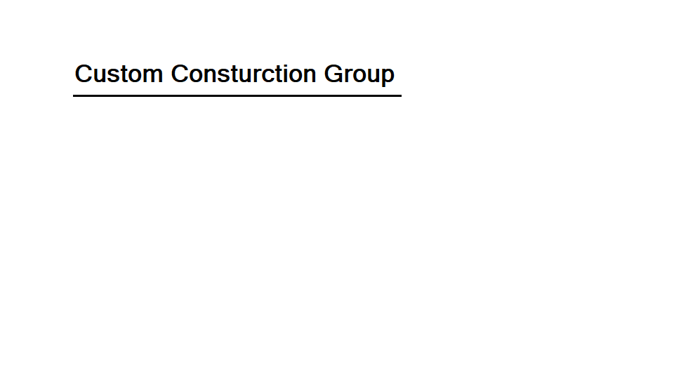Custom Construction Group Logo