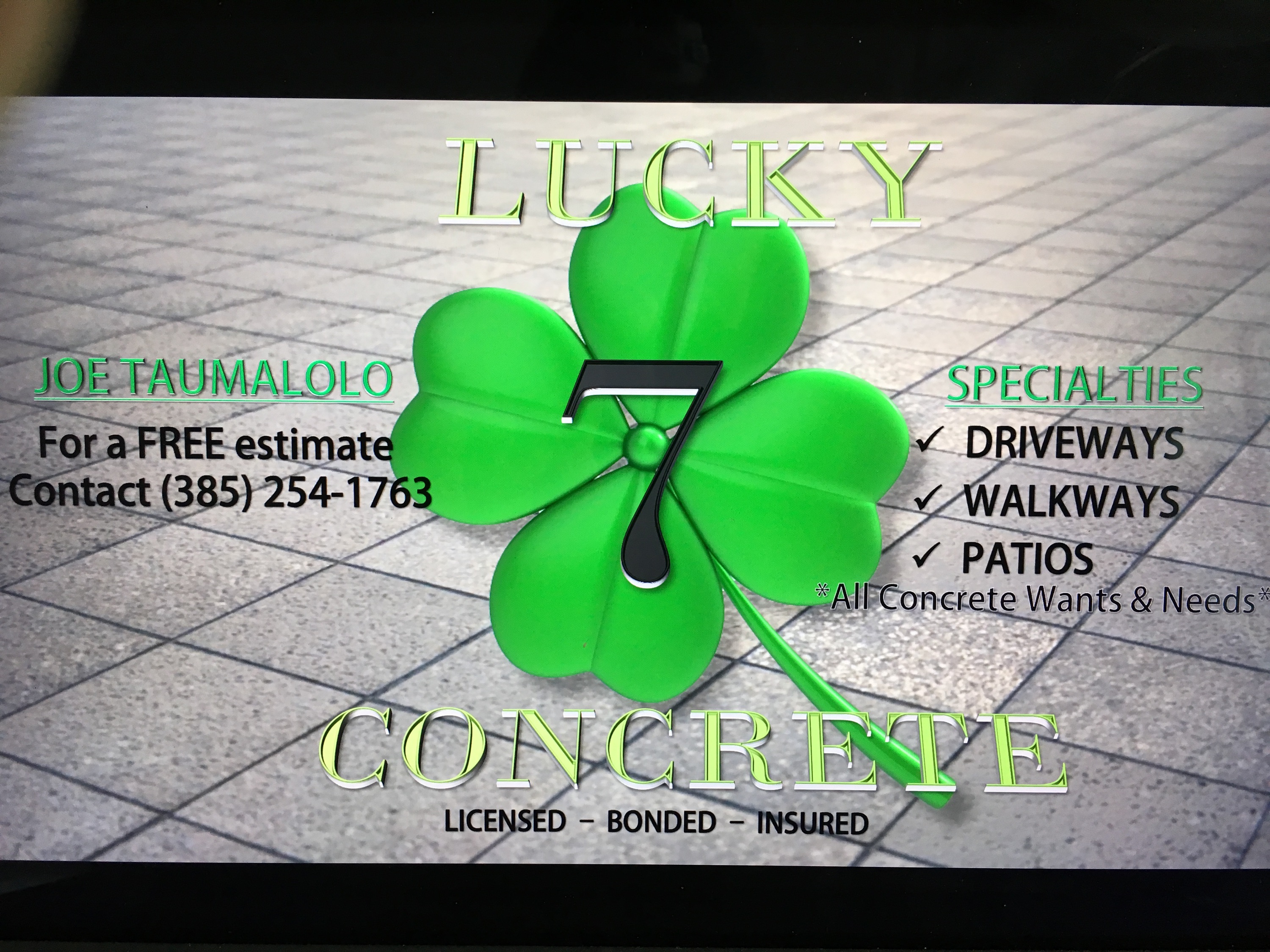 Lucky 7s Concrete, LLC Logo