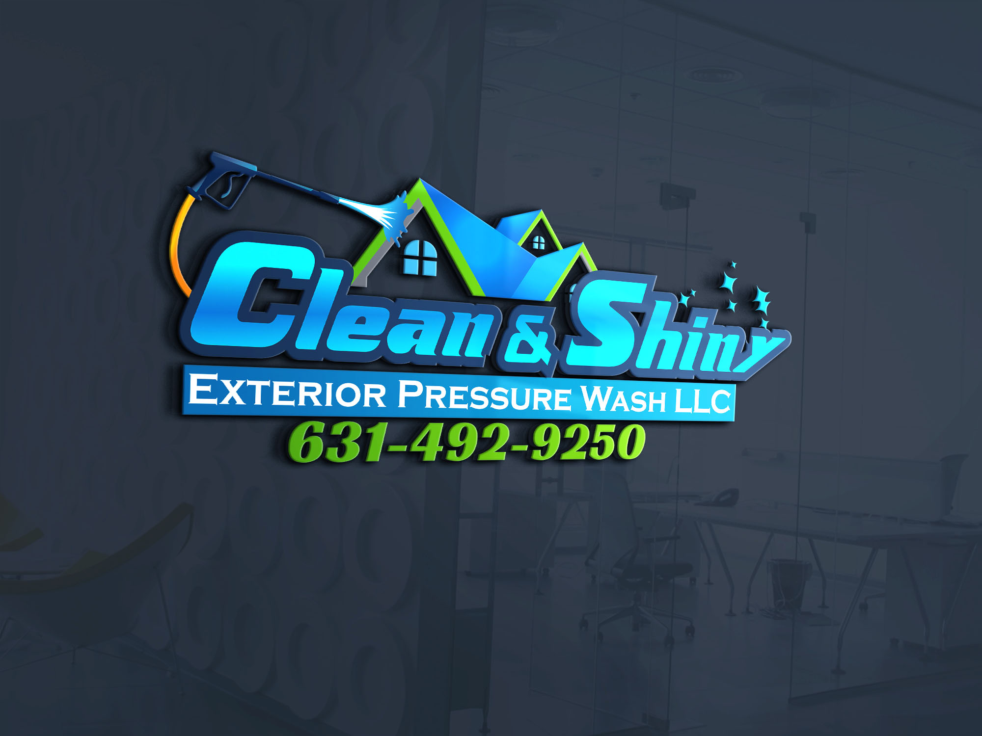 Clean and Shiny Exterior Pressure Washing Logo