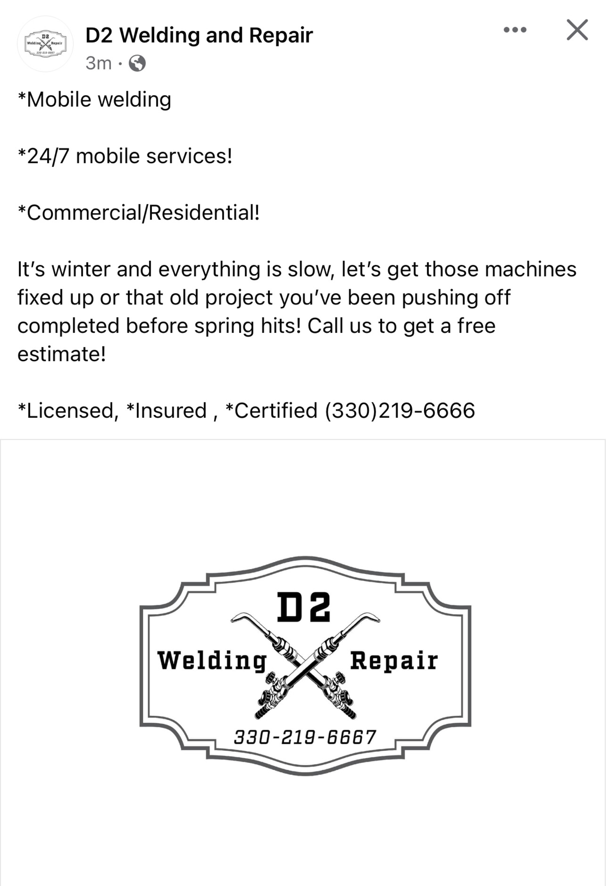 D2 Welding and Repair Logo