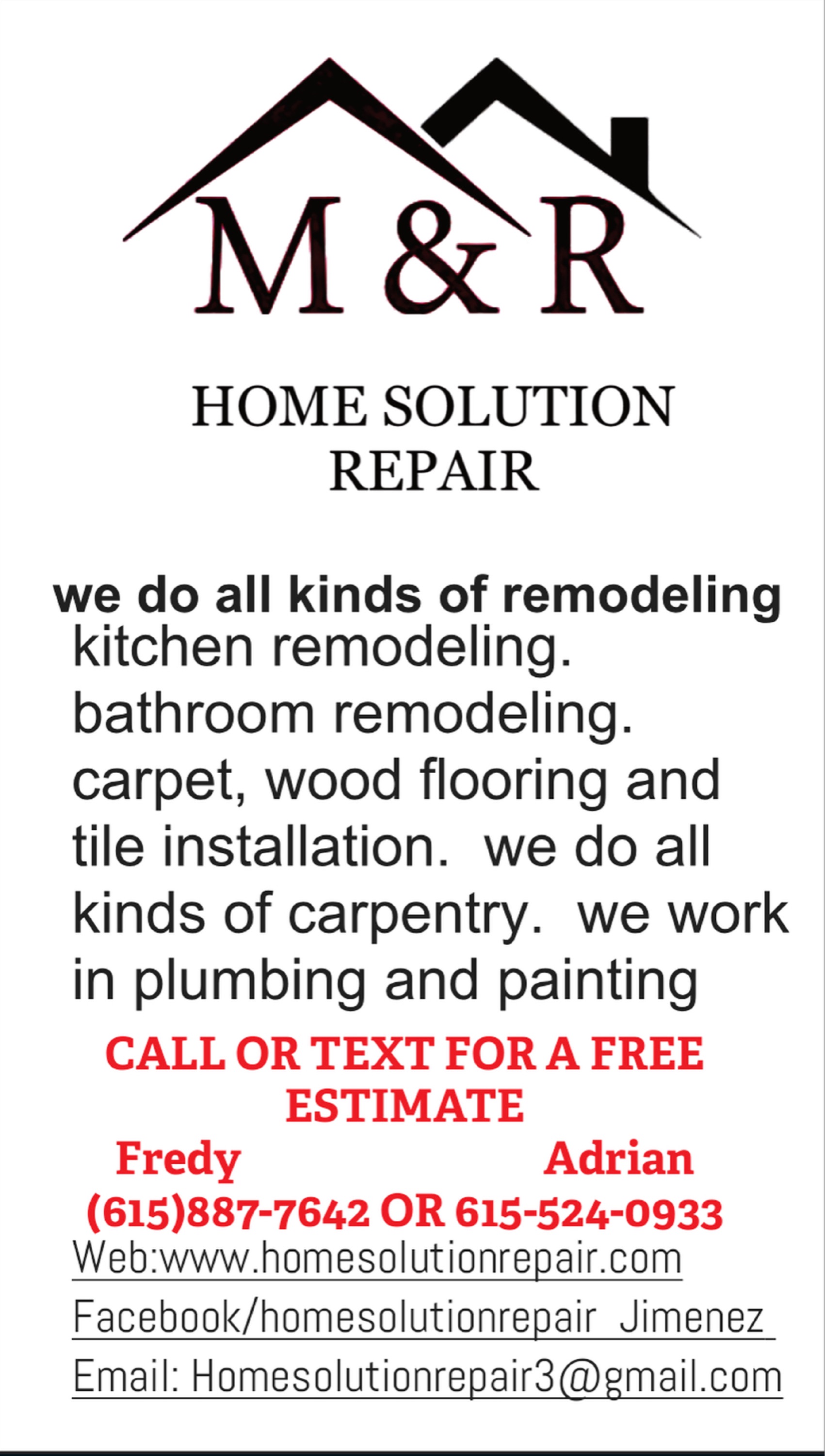 M&R Home Solutions Repair Logo