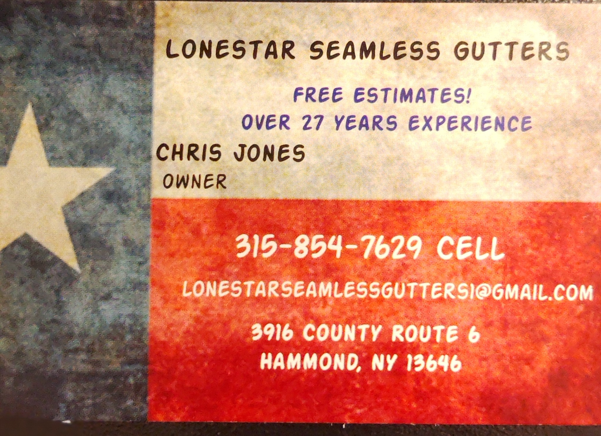 Lonestar Seamless Gutters Logo
