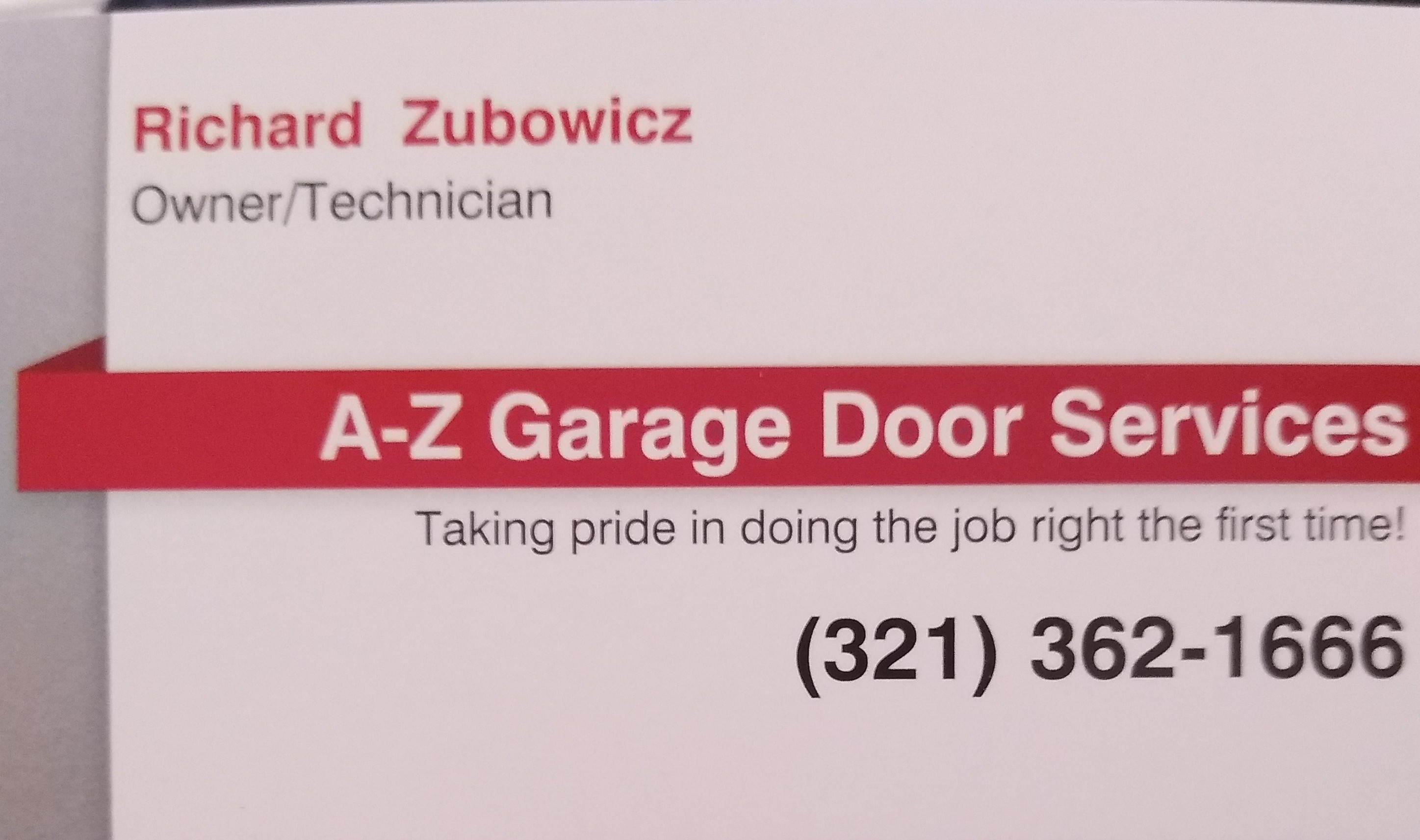 A-Z Garage Door Services Logo