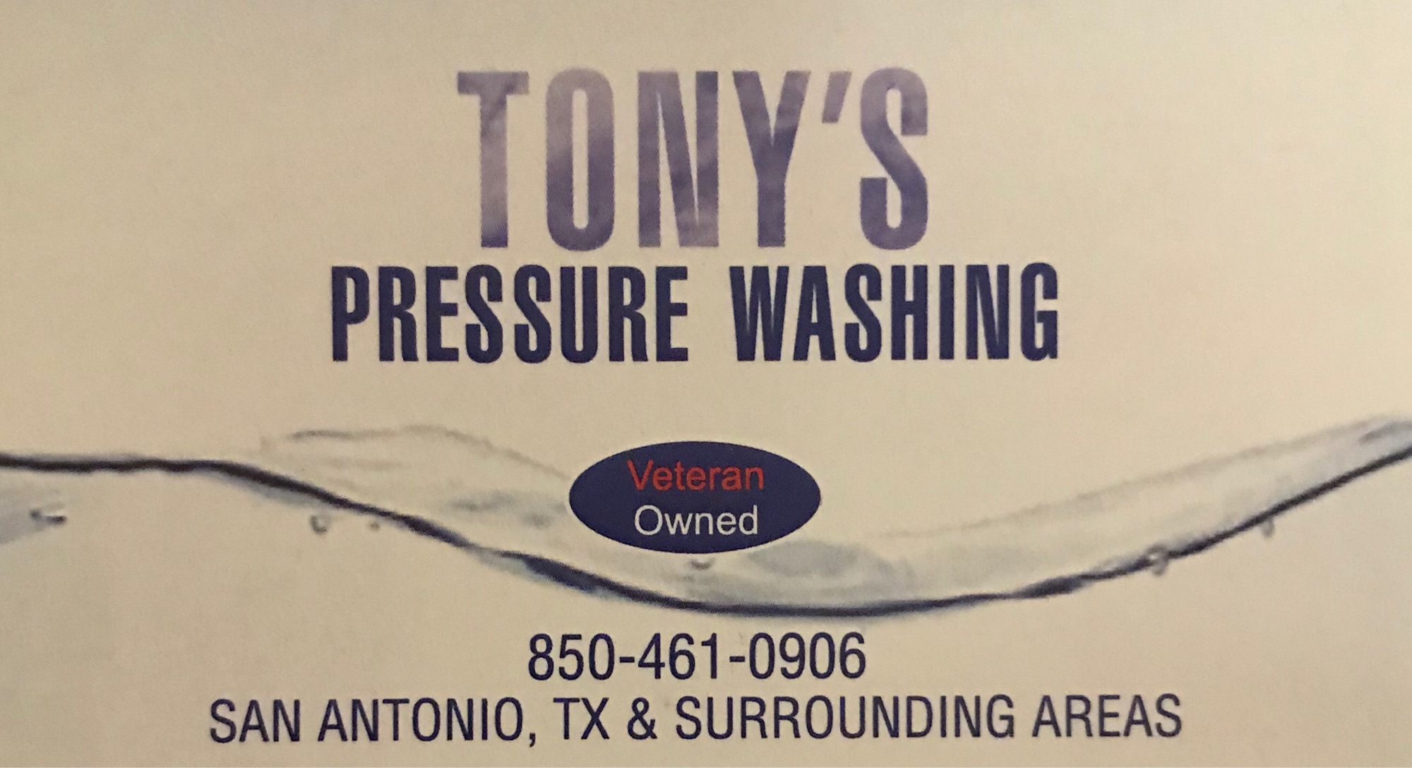 Tony's Pressure Washing Logo